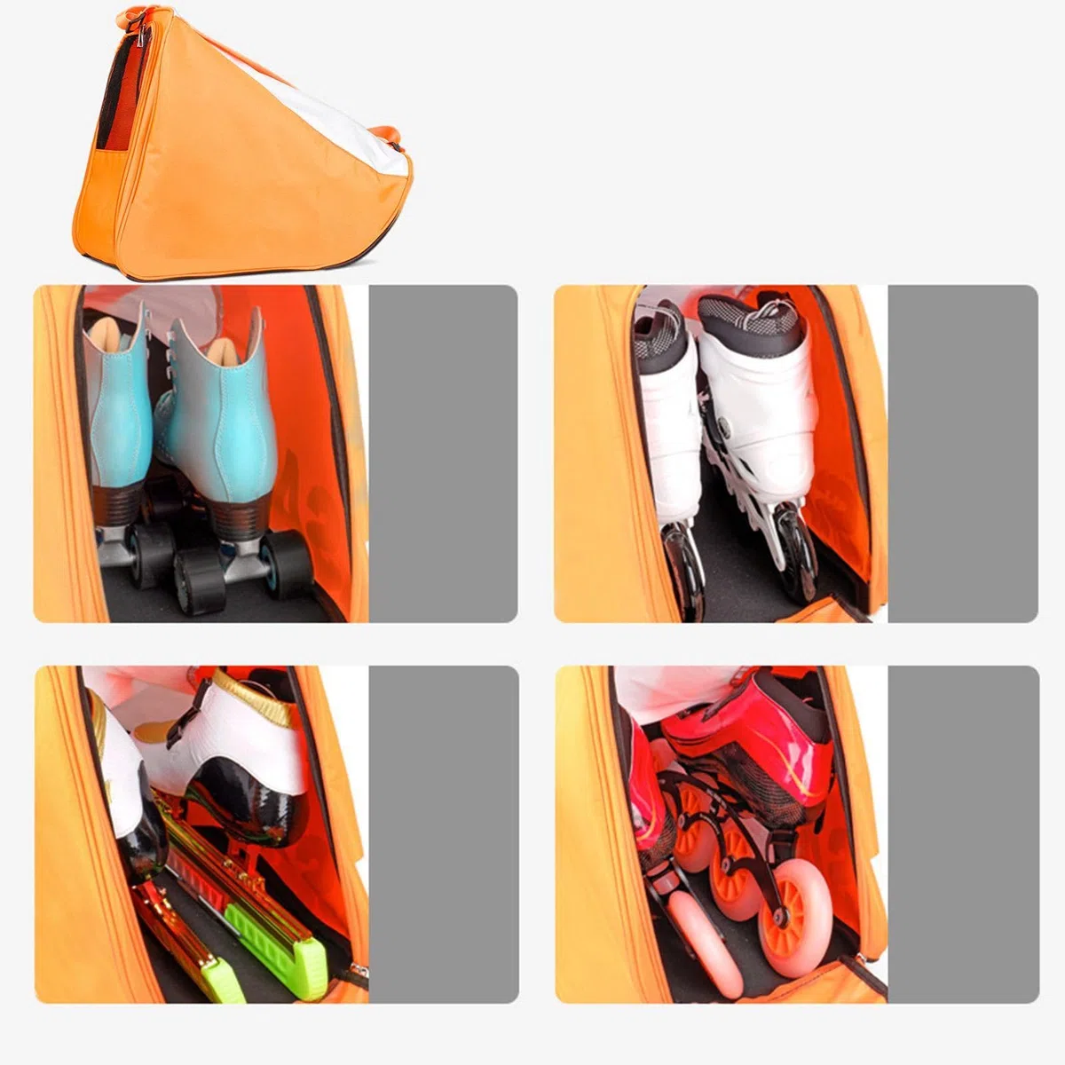 Borsa da skate Borsa portaoggetti per attrezzatura sportiva | Borsa regolabile per pattini Per adulti, bambini, principianti, all'aperto, palestra, viaggio, fitness, roller, ice, figure