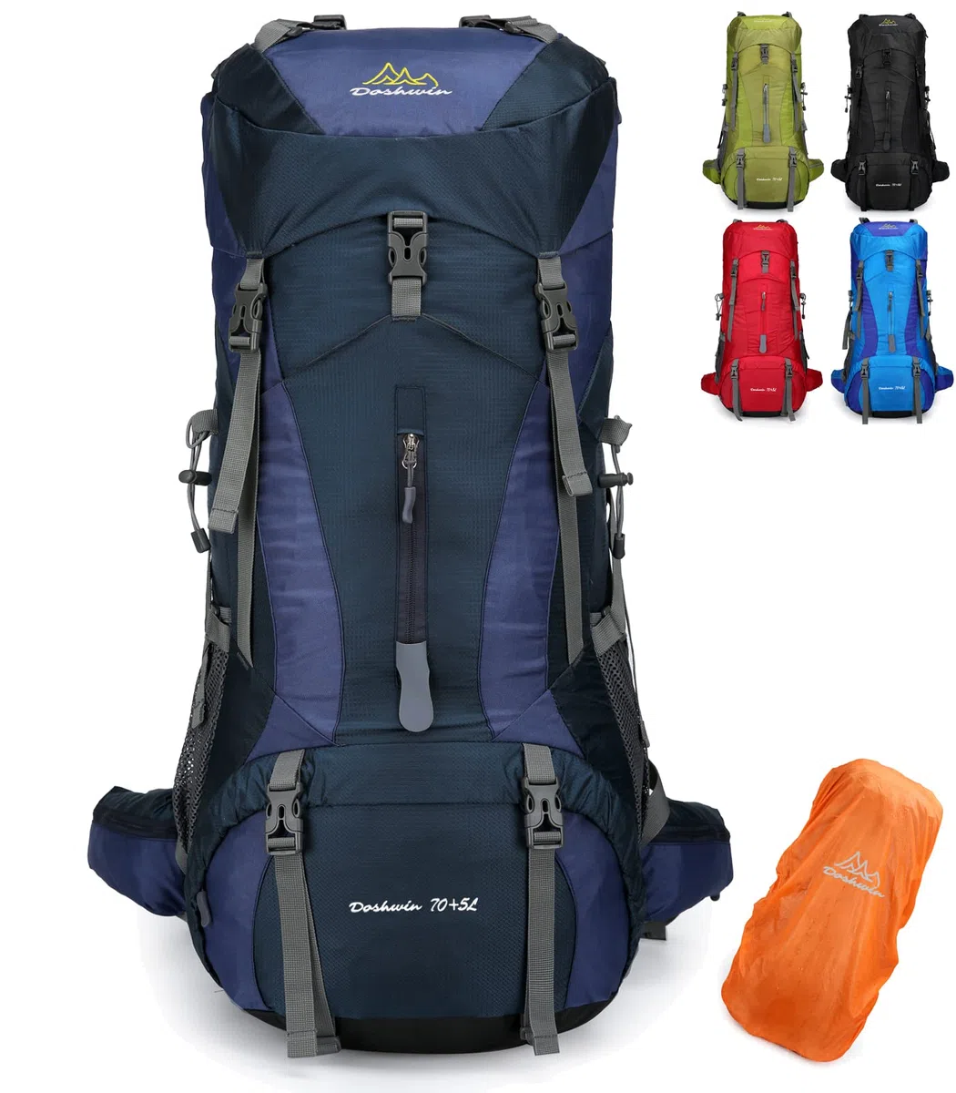 70 + 5L Zaino da Campeggio Trekking Escursionismo Viaggio (con Parapioggia)