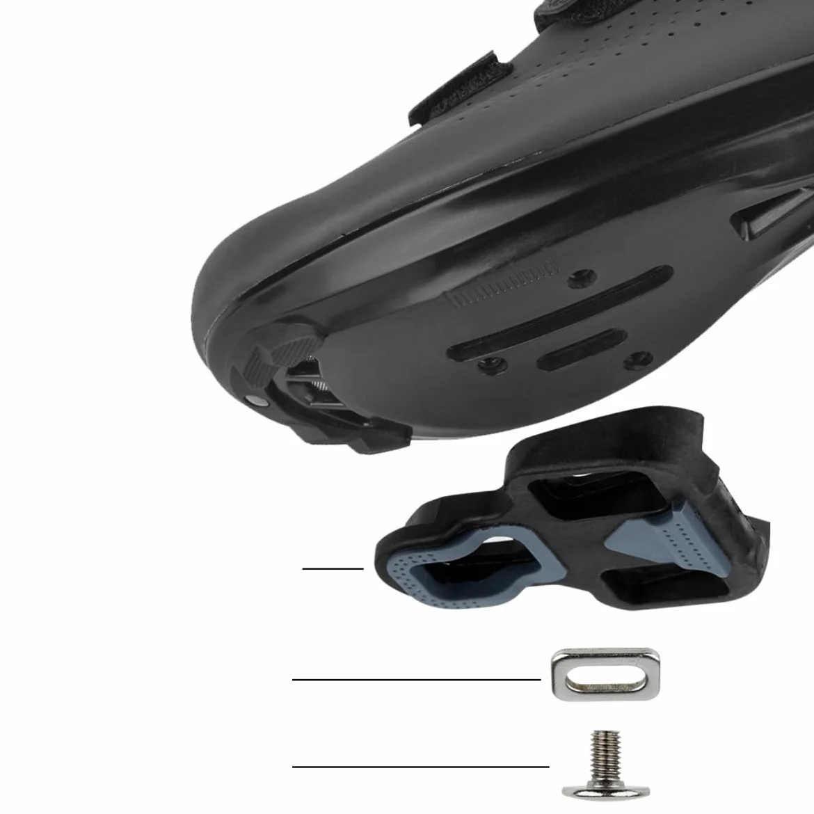 Pedali per Bicicletta in Fibra di Carbonio - Compatibili con KEO Grip per Bici da Strada - Tacchetti per Ciclismo