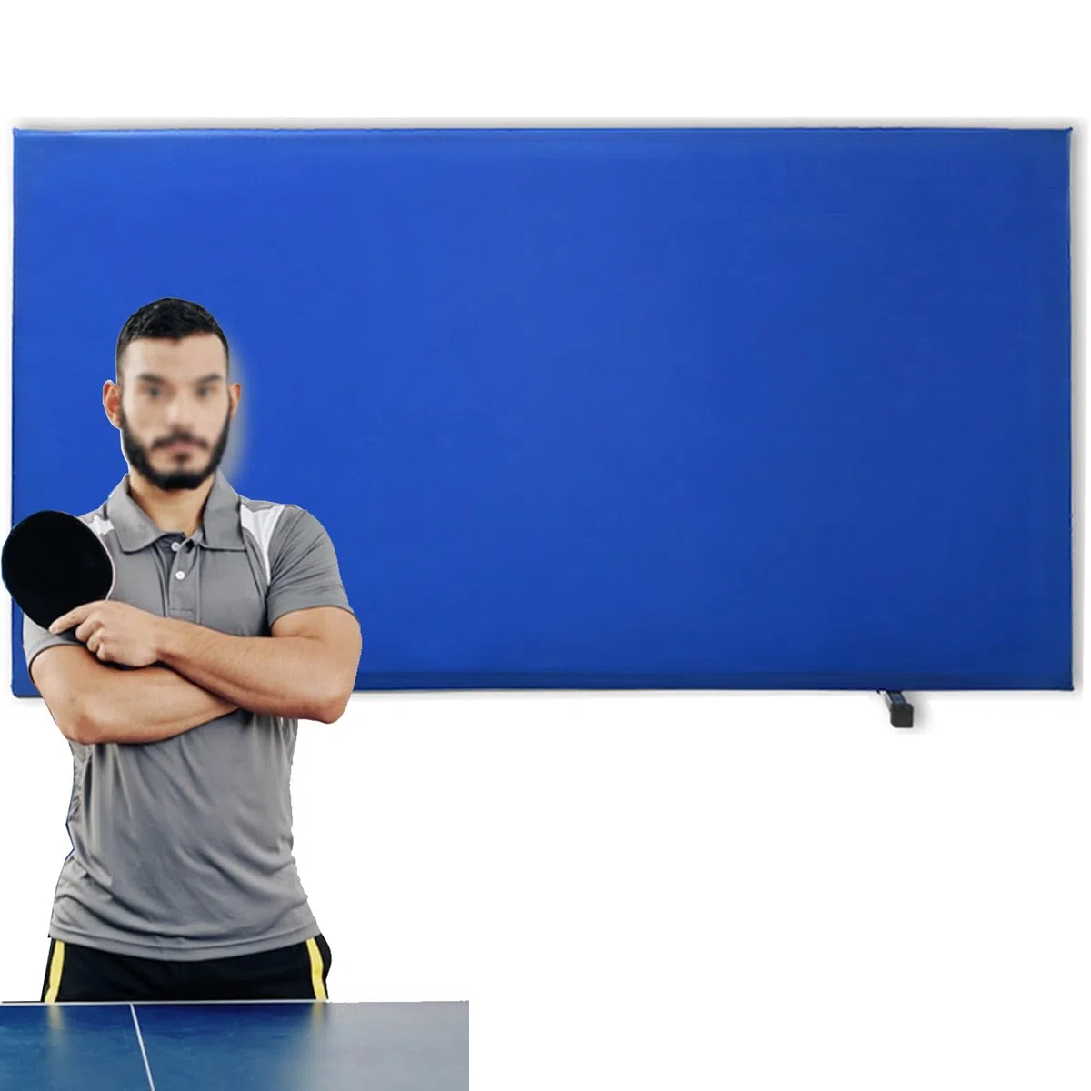 Recinzione professionale portatile per campo da ping-pong - Barriera alta 75 cm per giocatori, divisori resistenti per esterni e palestre, 1 pezzo (blu) - Migliora l'esperienza di gioco!, Blu, 1 pz