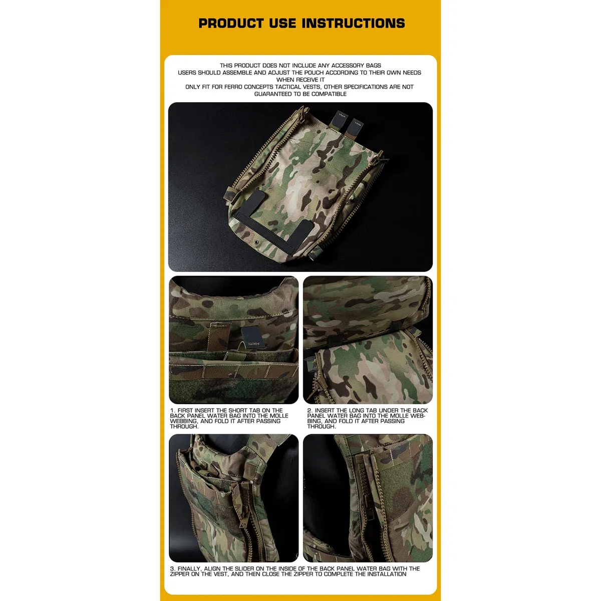 Gilet tattico con pannello posteriore borsa d'acqua con cerniera laterale Airsoft Plate Carrier adattatore MOLLE caccia Airsoft Gear