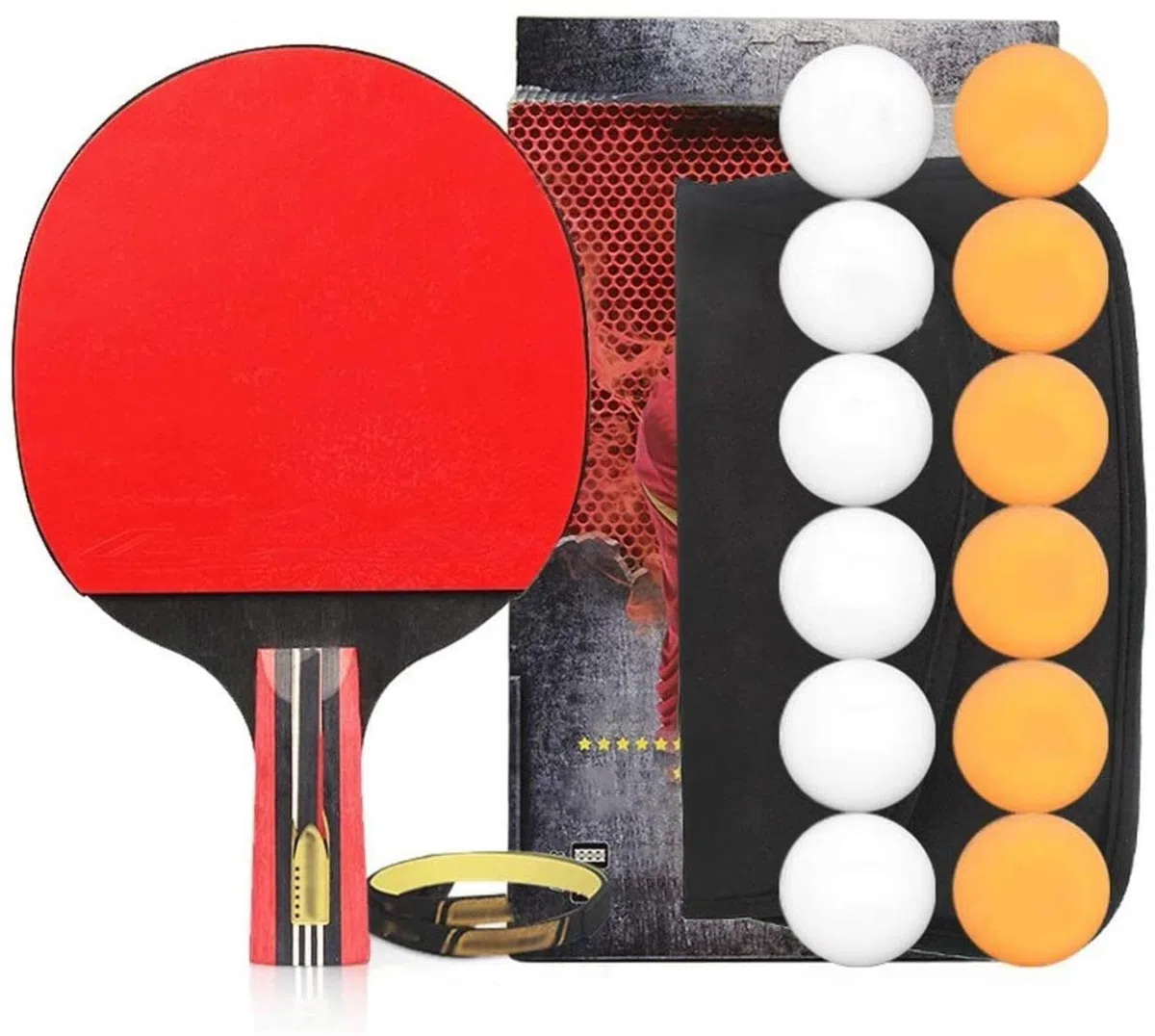 Set di racchette da ping pong, Six-Star Professional-Level Single Racket