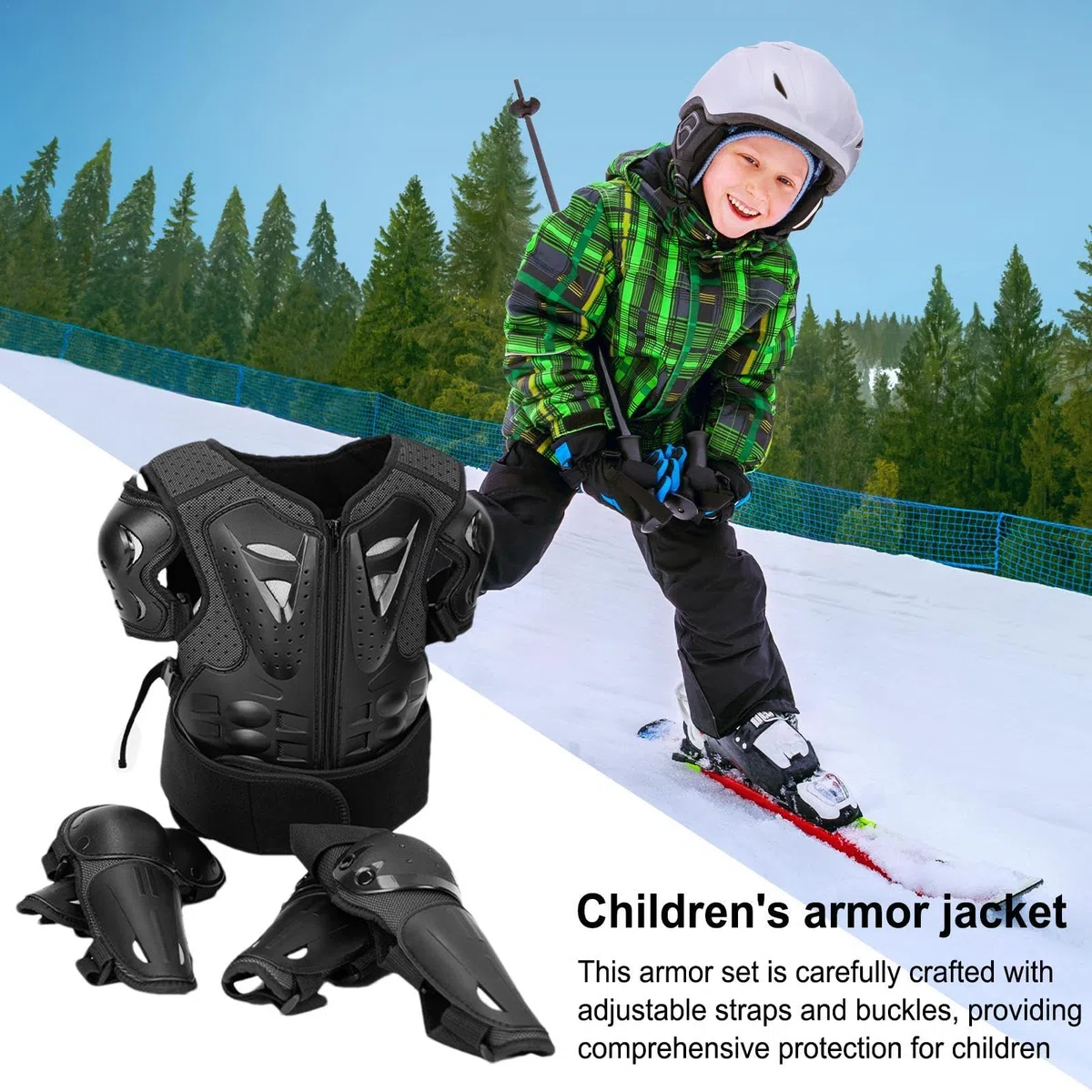 Attrezzatura da Motociclista per Bambini - Set Protettivo Multiuso | Protezioni da Equitazione Moda