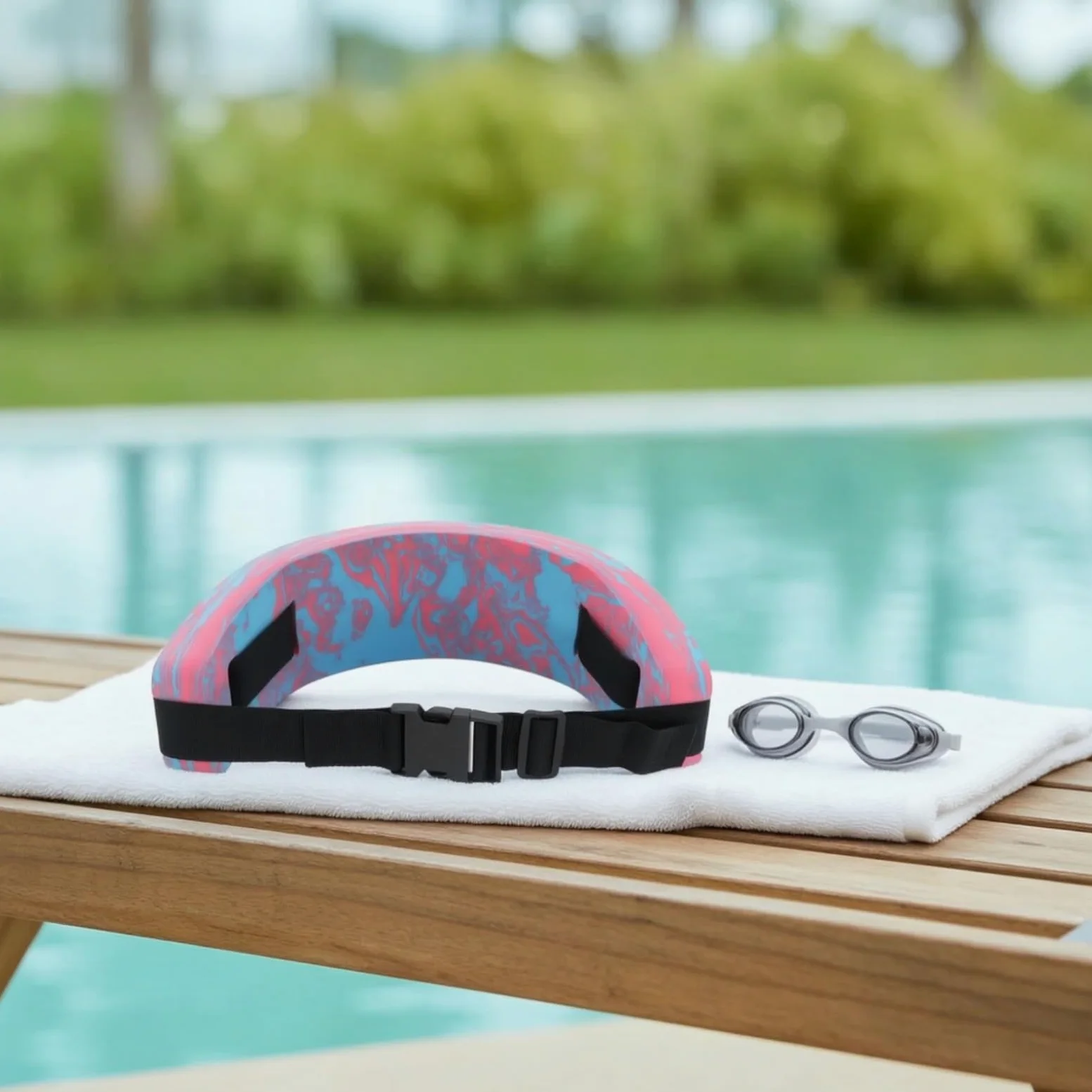 predolo Cintura da Nuoto con Cinturino Regolabile EVA Cintura da Nuoto con Cinghie di Fissaggio Imbottita Attrezzatura per Adulti