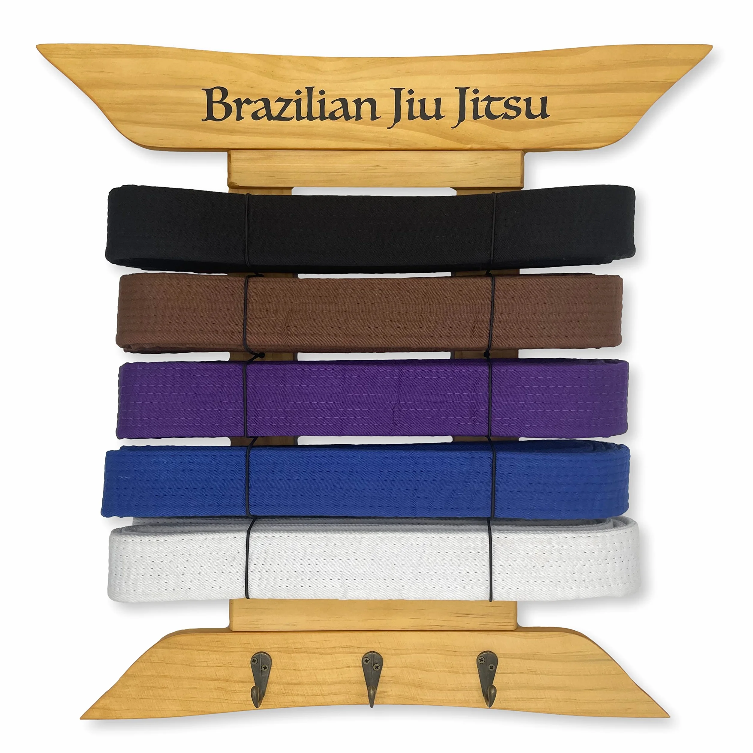 Alley Cats OSS - Supporto per Cintura Brasiliana per Jiu Jitsu, per 5 Cinture e medaglie, dal Bianco al Nero, Custodia per Cintura per Arti Marziali, Regali per praticanti di Jiu Jitsu