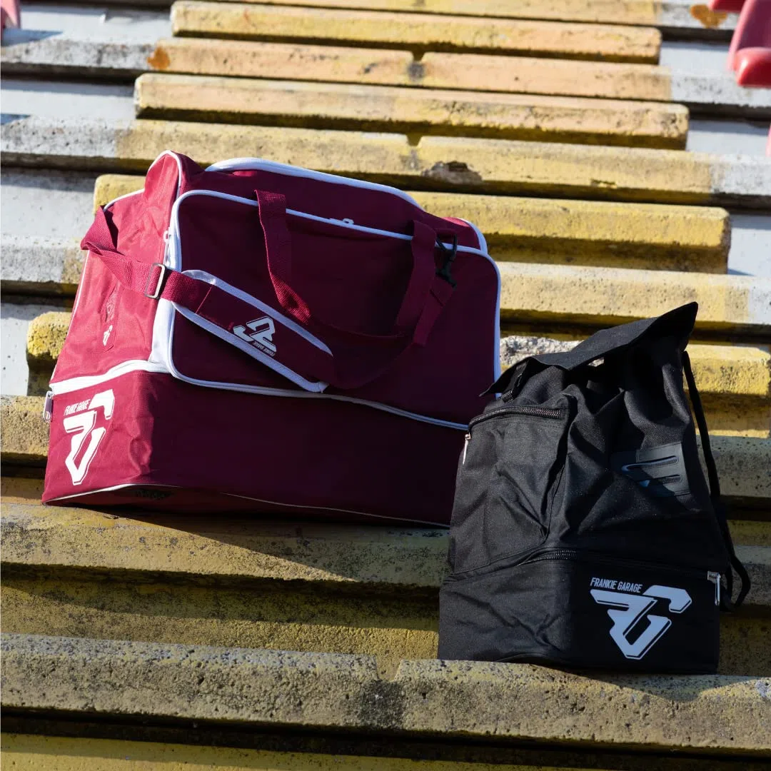 Borsone Calcio Uomo con Fondo Rigido, Scomparto Scarpe e Tracolla Regolabile, Borsone Palestra Grande con Tracolla Regolabile e Portascarpe, Borsone per Sport Uomo Donna Bambino - FRANKIE GARAGE