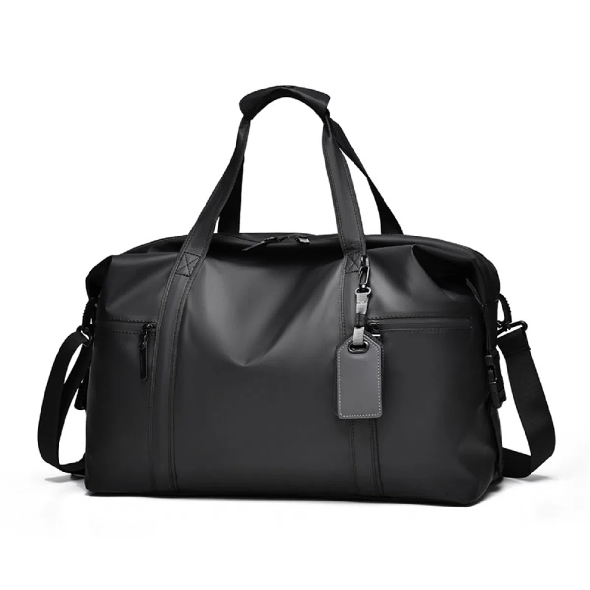 Borsa da Viaggio Borsone da palestra con tracolla regolabile, nero, for amanti di viaggi e sport, fitness(Black S)
