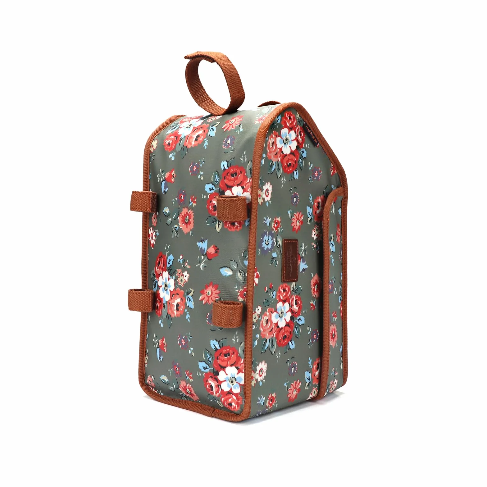 Impermeabile Tela Bicicletta Pannier Bike Portapacchi Posteriore Isolato Tronco Cooler Bag Takeaway Food Delivery Caso Fiore Verde