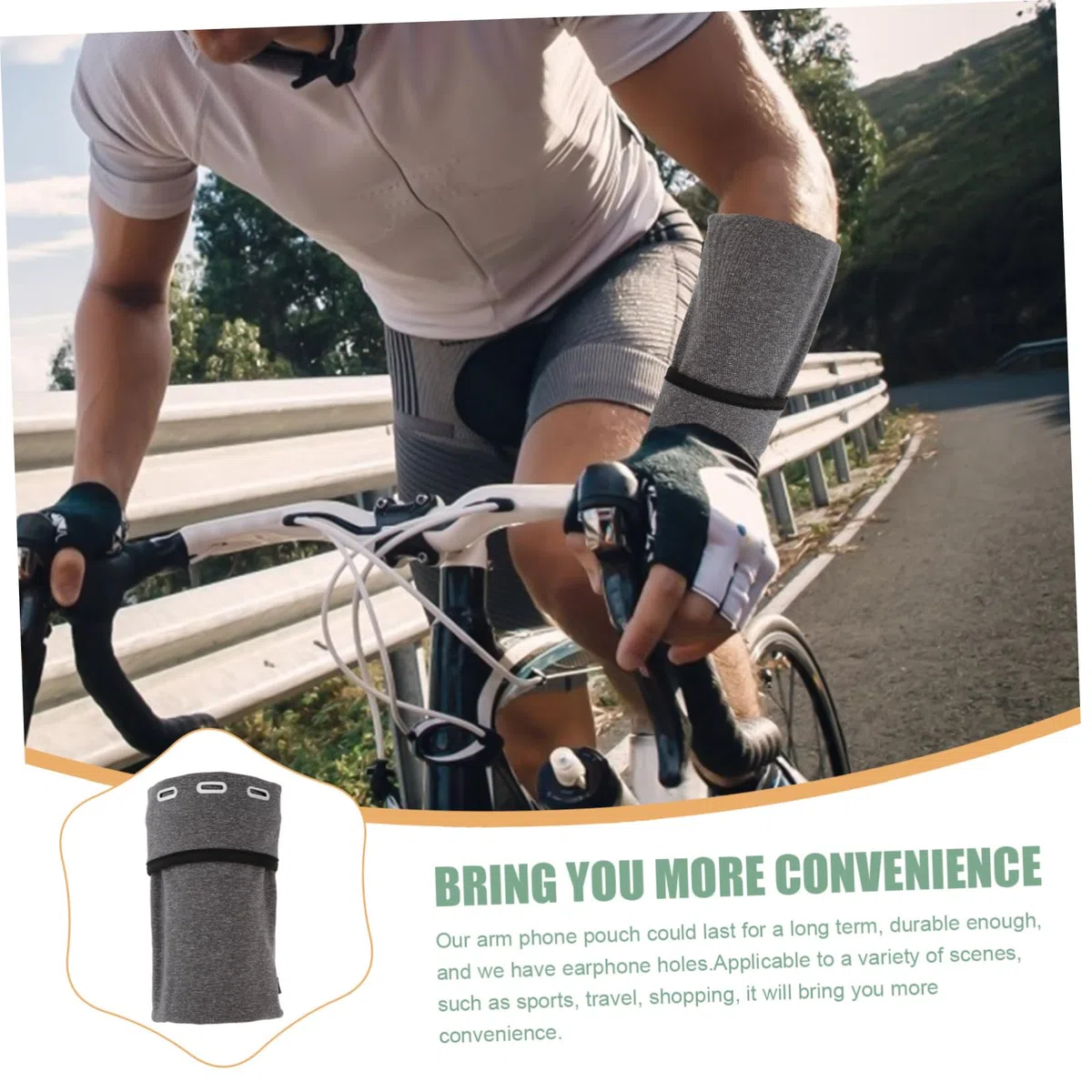 Mikikit 5pezzi Fascia Braccio Per Telefono Pouch Per Allenamento Design Per Jogging Biking e Attività Outdoor