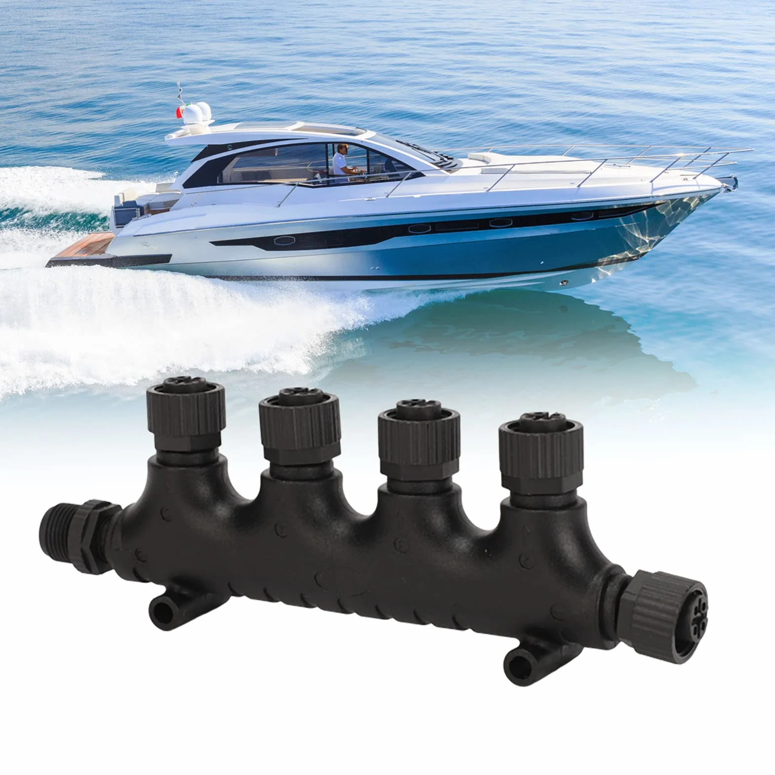2000 Network T,Nmea 2000 4 Port,Nmea 2000,Nmea 2000 T Connectorfor Nmea 2000 N2K 4 Ports Tee Connector M12 5 Pin Ip67 Waterproof Per Lowrance Networks