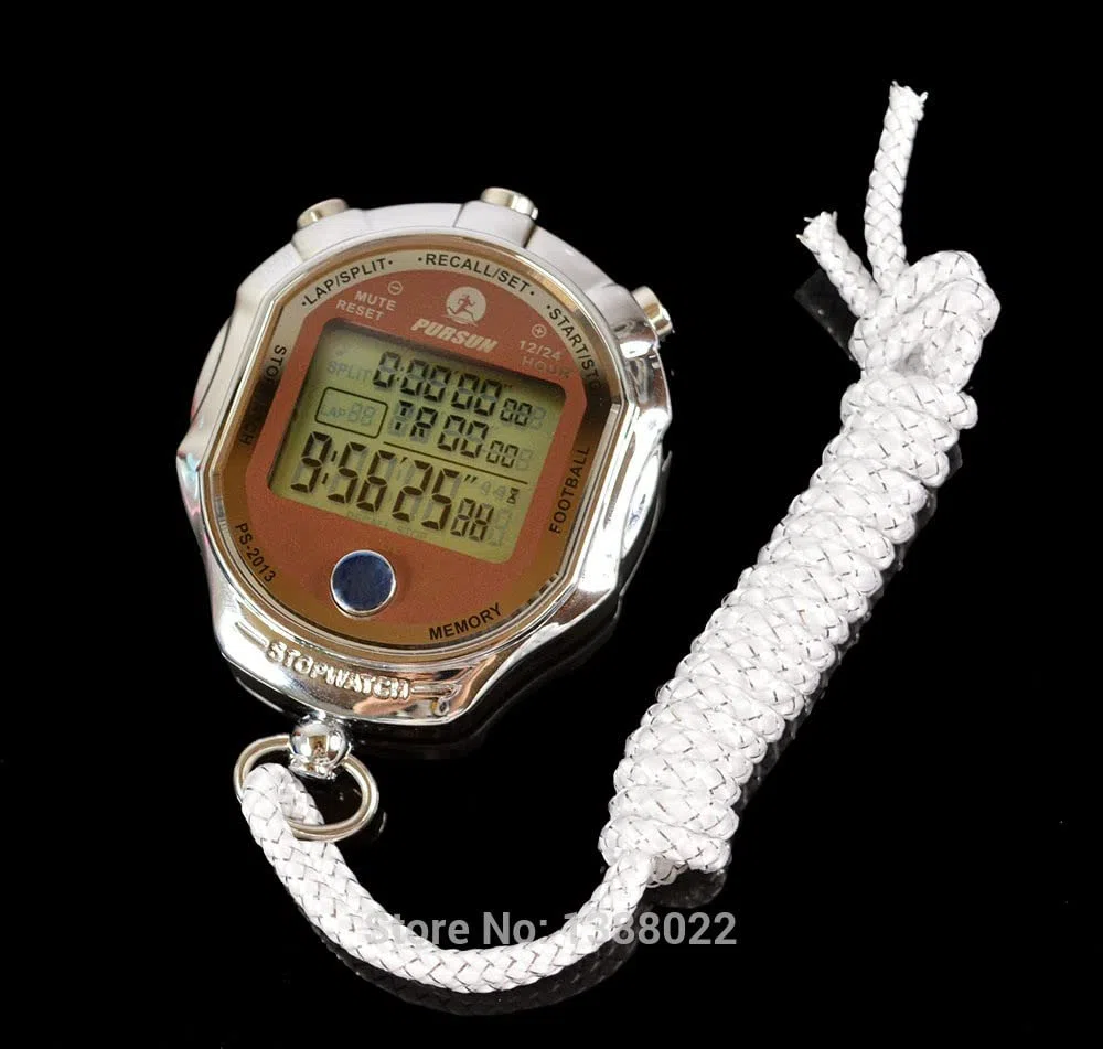 Cronometro sportivo, cronometro sportivo 1/1000 di secondo orologio da polso digitale sport conto alla rovescia timer sportivo elettronico orologio per sport all'aria aperta allenamento cronometro