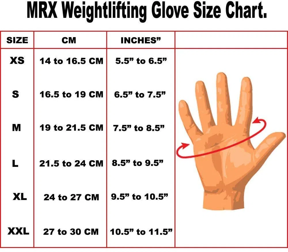MRX - Guanti per Sollevamento Pesi da Boxe e Fitness, con Supporto Integrato per Avvolgere Il Polso, Mezze Dita, per Costruire Il Corpo, Uomo, Nero e Rosso, Large