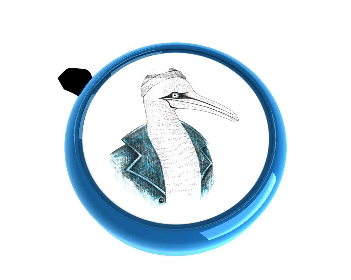 Liix Fahrradklingel Big Colour Bell, Hipster Seagull - Blau, 72