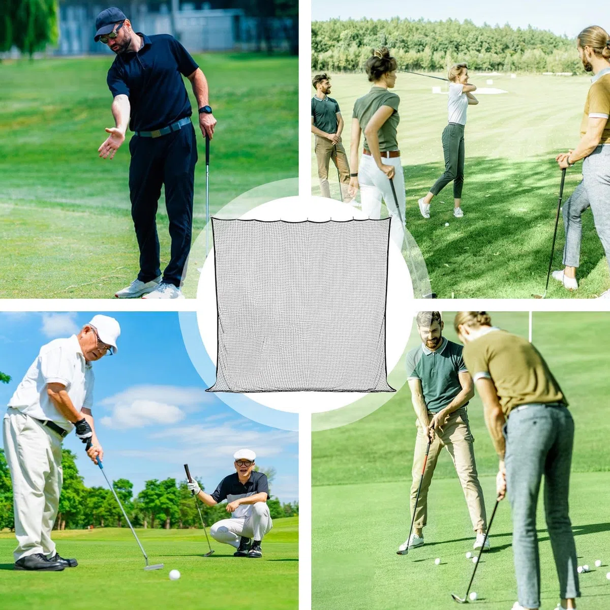 Rete da golf all'aperto, rete da golf indoor | 3x da golf palla da golf estenza di pratica,Guida a rete, rete da chipping di hockey, simulatore per esterni, pesante per il giardino esterno