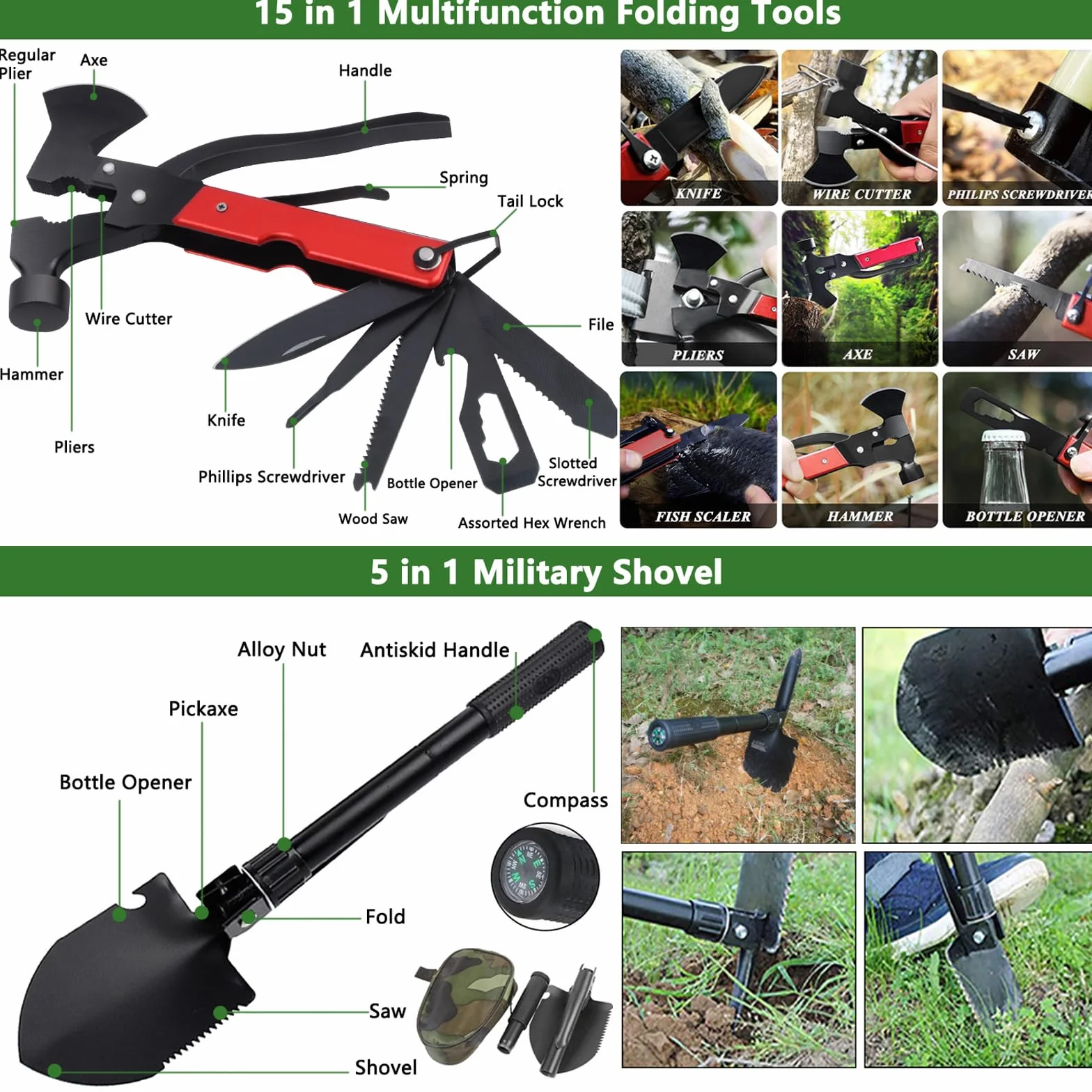 Kit Sopravvivenza, kit di emergenza per esterni per Campeggio Escursionismo Avventura