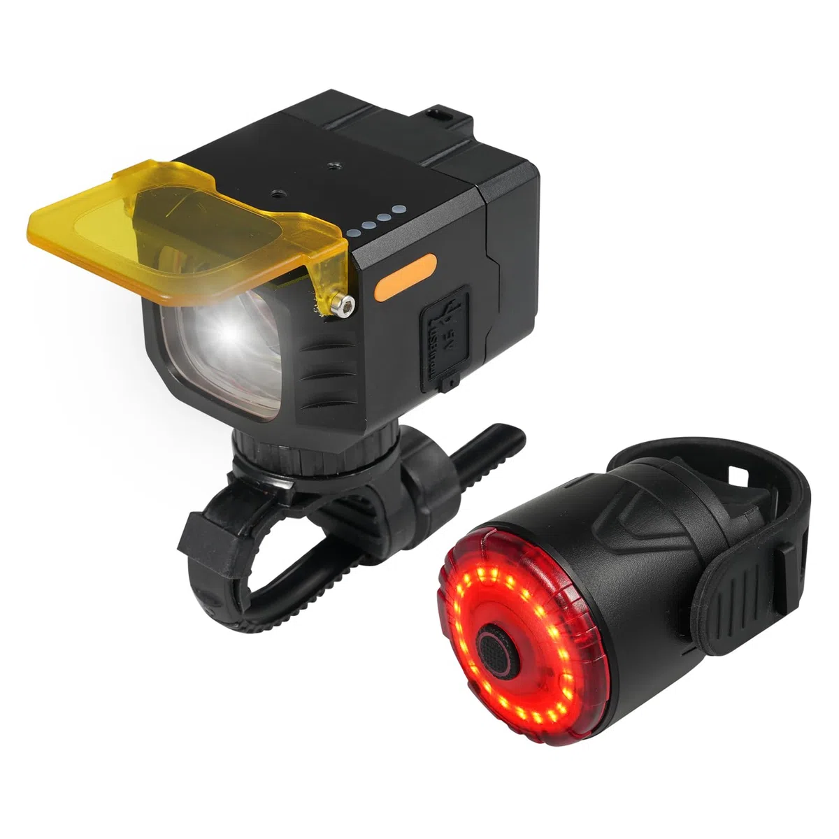 Combinazioni Faro-fanale Posteriore per Bici Alta luminosità 7+6 modalità Impermeabile con Telecomando per la Sicurezza di Guida Notturna i Ciclisti