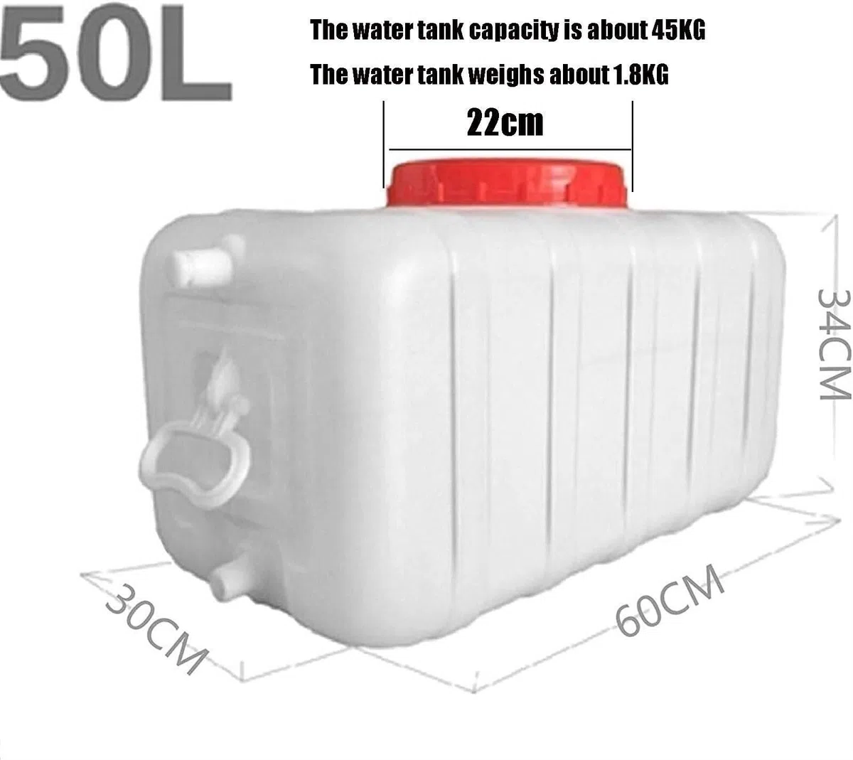 Serbatoio Stoccaggio dell'Acqua Contenitore Acqua Campeggio Escursionismo Arrampicata Viaggio Esterno for Portatile Addensato Domestico con Rubinetto