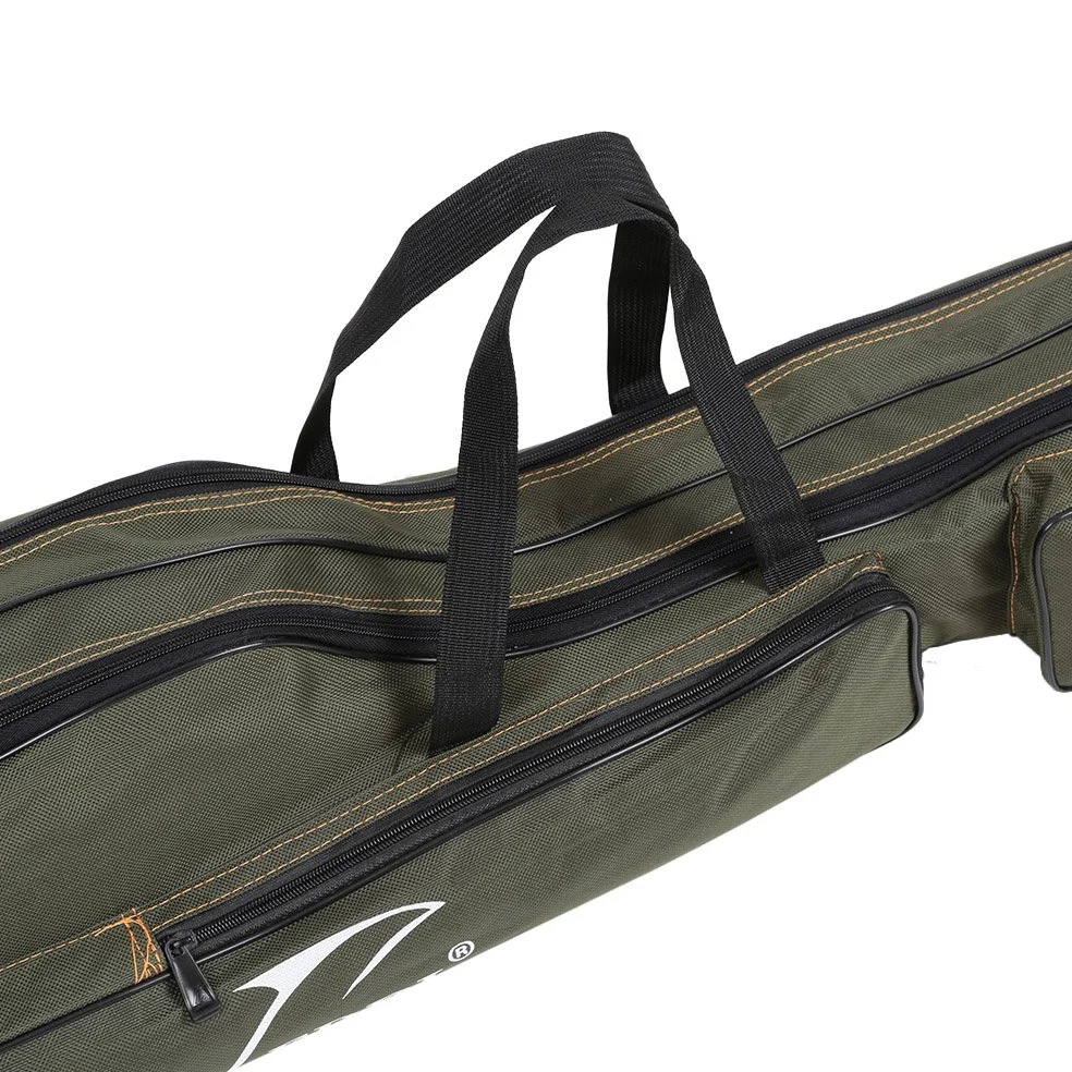 Lixada Sacchetto Canna da Pesca Pieghevole Portatile Rod Trasportatore Canvas Pesca Pole Scomparti Bag Case Attrezzi di Pesca Tackle