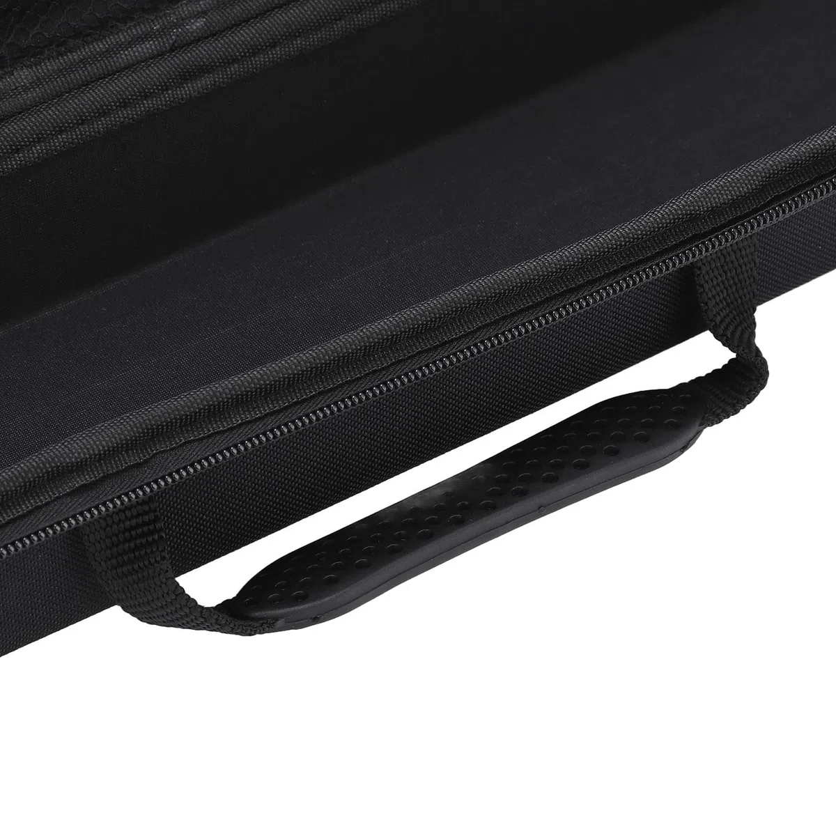 Borsa rigida in EVA per canna da pesca con borsa interna a rete, tracolla, doppia cerniera in metallo e design con serratura