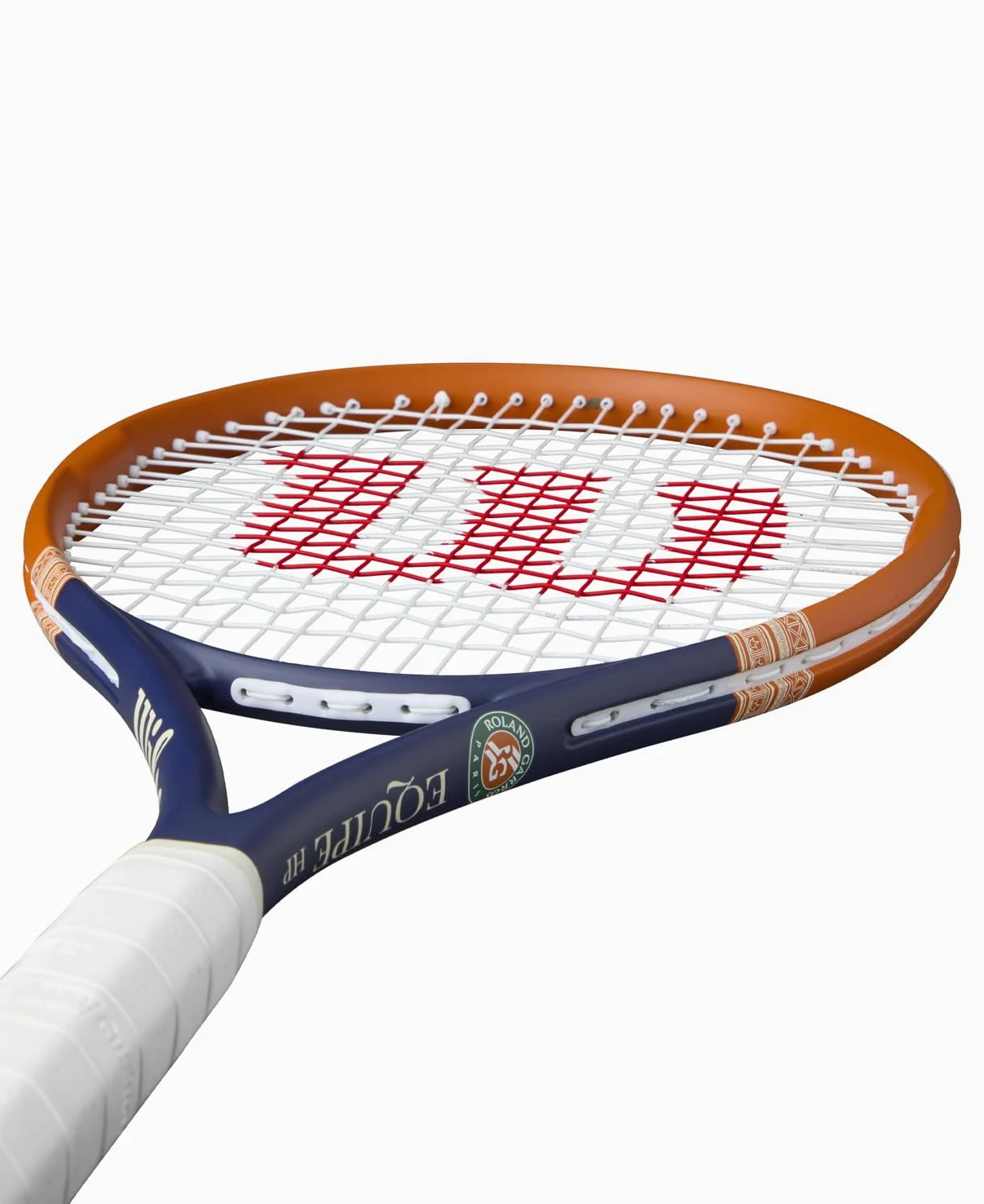 Wilson Racchetta da Tennis Roland-Garros 2026 Equipe HP, Adatta a Giocatori Competitivi con Impugnatura Cushion-Aire per un Controllo Sicuro, Blu Navy/Arancione, Grip 2