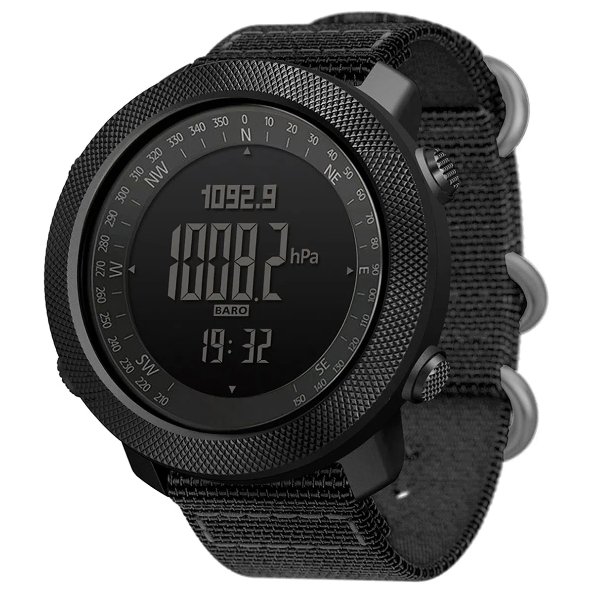 Orologio Sportivo Orologio da Polso Sportivo Digitale da Esterno Altimetro Barometro Bussola Pedometro Impermeabile 50M con Termometro Ora Mondiale Previsioni Meteo