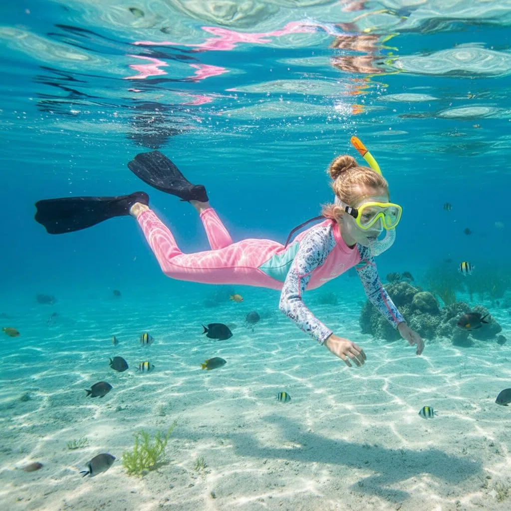 Gogokids Mute Umide per Ragazze - 2.5mm Neoprene Mute da Immersione Termica Costumi da Bagno Intero Protezione Solare UV 50+