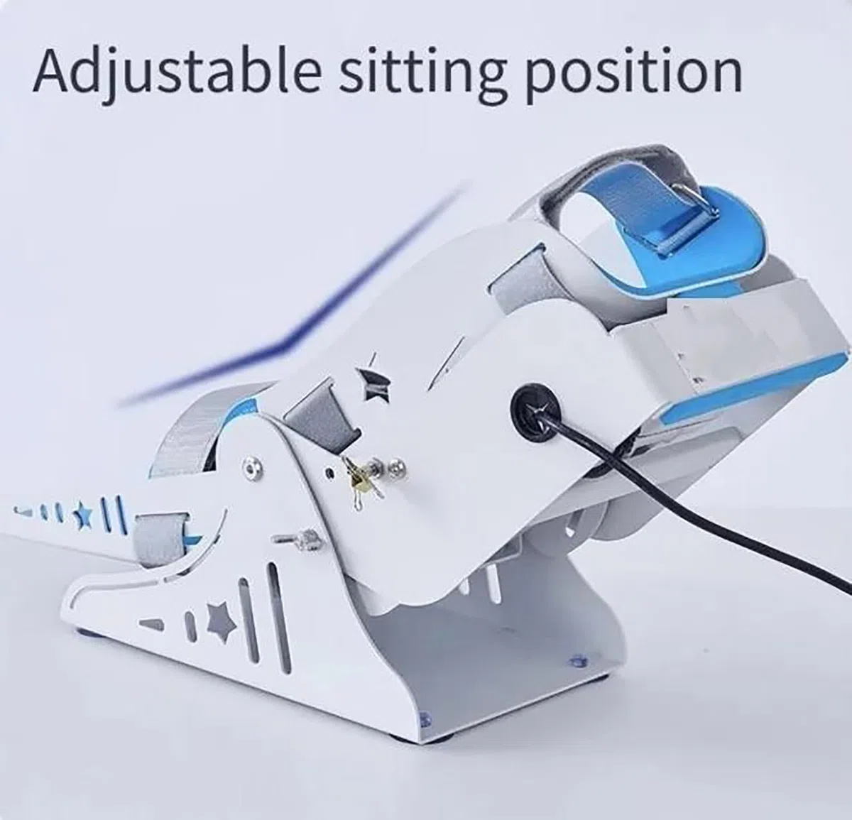 Macchina elettrica for la riabilitazione della caviglia, con telecomando, corpo in metallo, posizione seduta regolabile e risparmio di tempo, for disabili