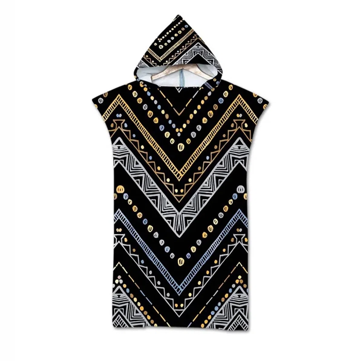 Poncho con cappuccio for asciugamano da bagno for adulti e bambini, abbigliamento spiaggia Poncho da Spiaggia(Grey)