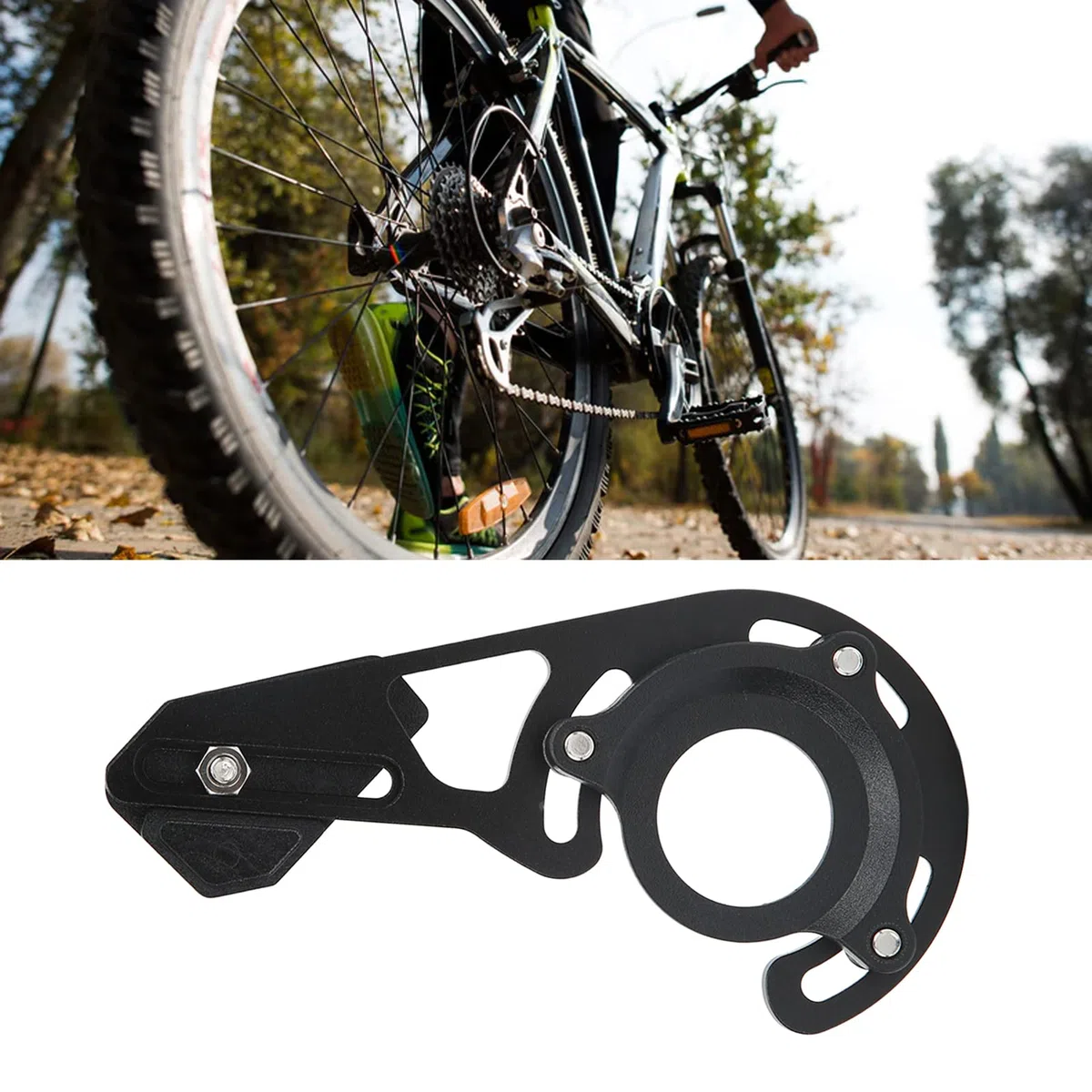 Guida Catena per Bici, Protettore Catena per Bici in Lega di Alluminio, Stabilizzatore per Catene Ultraleggere per Puleggia Bici, Paracatena di Ricambio per Bici da