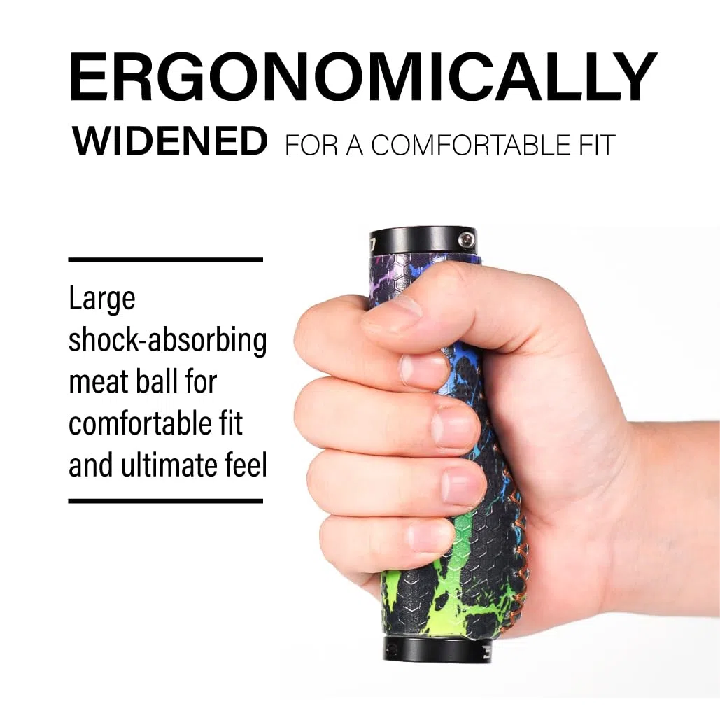 CHooee Impugnature ergonomiche per mountain bike, in silicone per manubrio MTB/BMX.