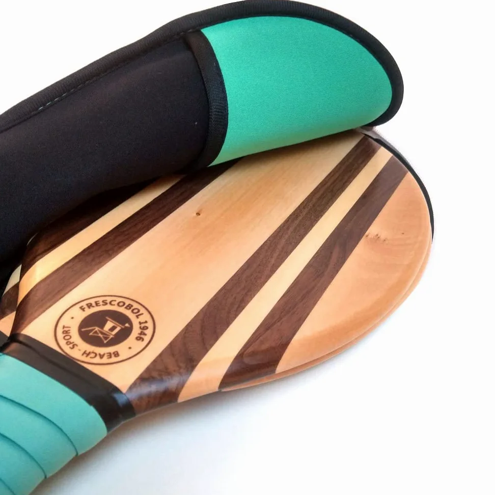 Racchette da spiaggia di alta qualità | Racchette brasiliane Premium in legno | Beach Tennis | Set racchette + Borsa in neoprene