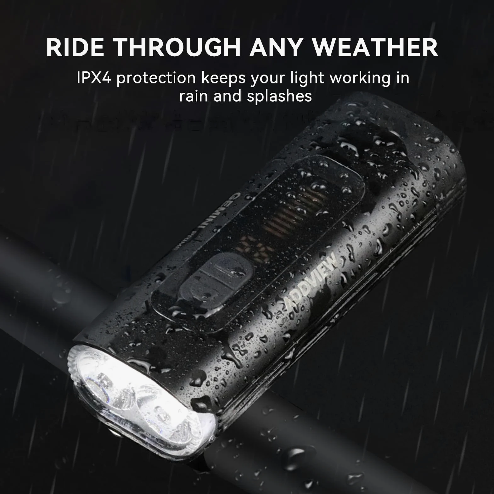 Venzio Fanale anteriore da 1000 lumen, ricaricabile USB-C, a LED, con batteria da 4800 mAh, impermeabile IPX4, 8 modalità, luce multifunzione per guida notturna, strada, montagna e uso pendolari