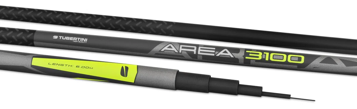 Tubertini 0133xx Area 3100 - Canna da pesca telescopica in Carbonio, alta tenacità, leggera e maneggevole