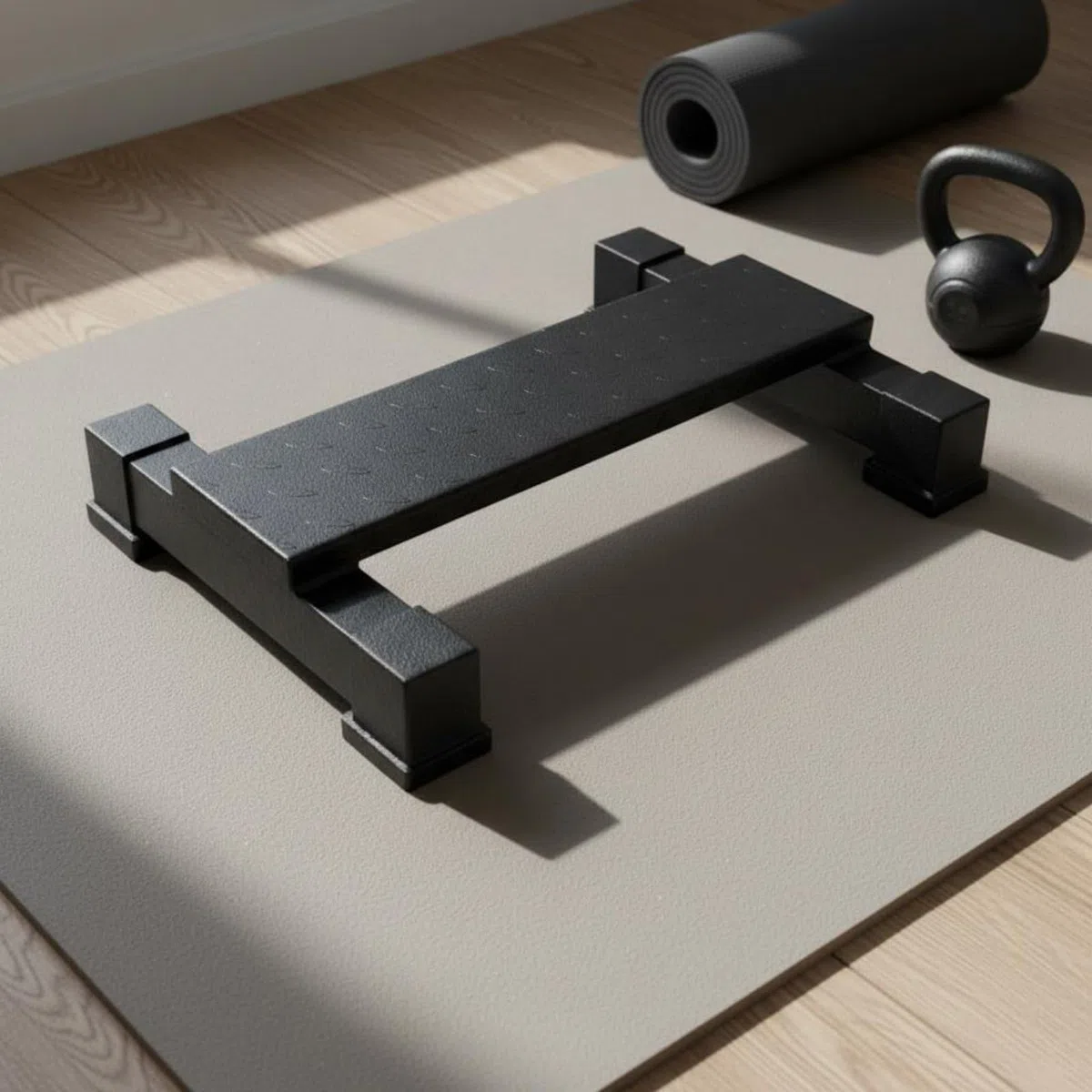 Fitness Training Step Piattaforma Step Attrezzo Palestra Pedana Allenamento Base Ampia in Acciaio Superficie Antiscivolo per Sollevamenti Squat