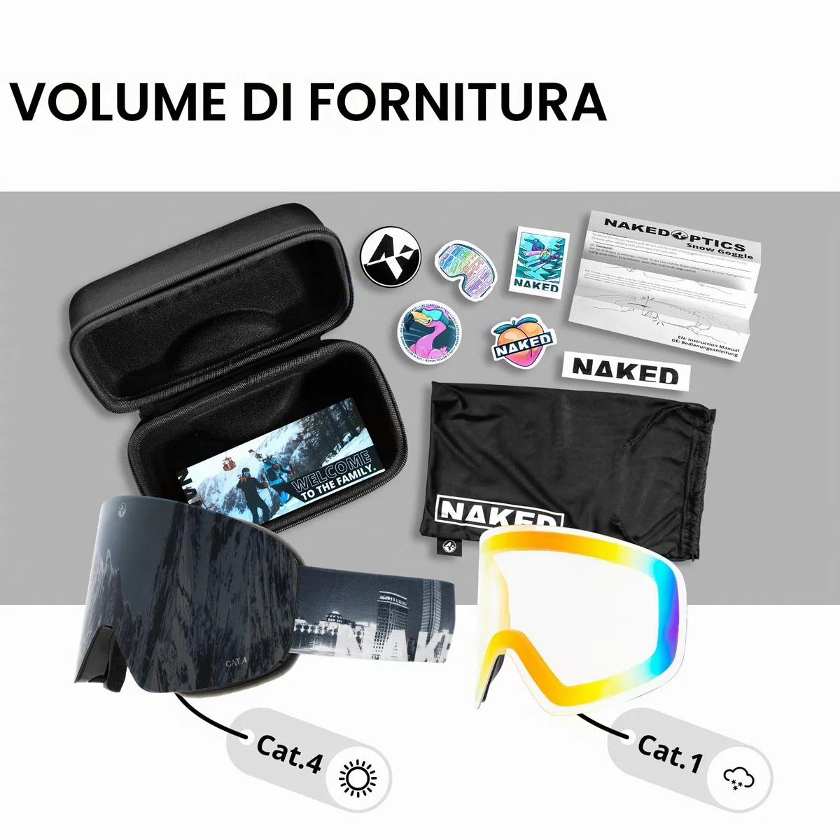 NAKED Optics Occhiali da sci da snowboard