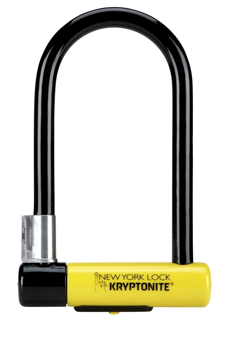 Kryptonite 002154 New-U - New York Lock Standard - Antifurto per bici (10,2 cm X 20,3 cm), Giallo, 1pz. & KryptoFlex, Catena antifurto, Arancione, Lunghezza: 76 cm, Spessore: 5 mm