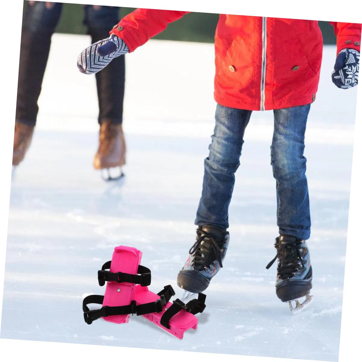 TOYANDONA Mini Scarpe da Skate Regolabili per Bambini, Pattini da Ghiaccio Protezione, Set per attività Invernali all’Aperto, Comfort Ottimizzato per Ragazze e Ragazzi