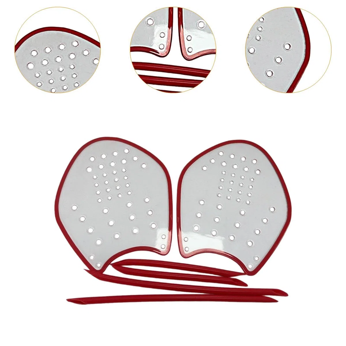 Milageto 2 Pezzi Palette Nuoto Palette per Allenamento Nuoto Paletta Ergonomica PC Silicone con Ottima Aderenza E Fori Accessorio per Incrementare velocità