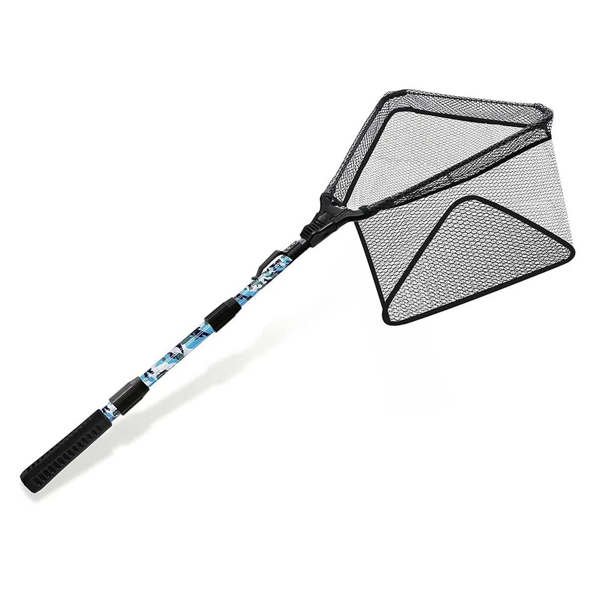 Guadino Pesca Rete da Pesca Pieghevole telescopica Robusta Maniglia for Pesce Maglia di atterraggio for Attrezzatura da Pesca alla Carpa Cattura Rilascio Retino da Pesca