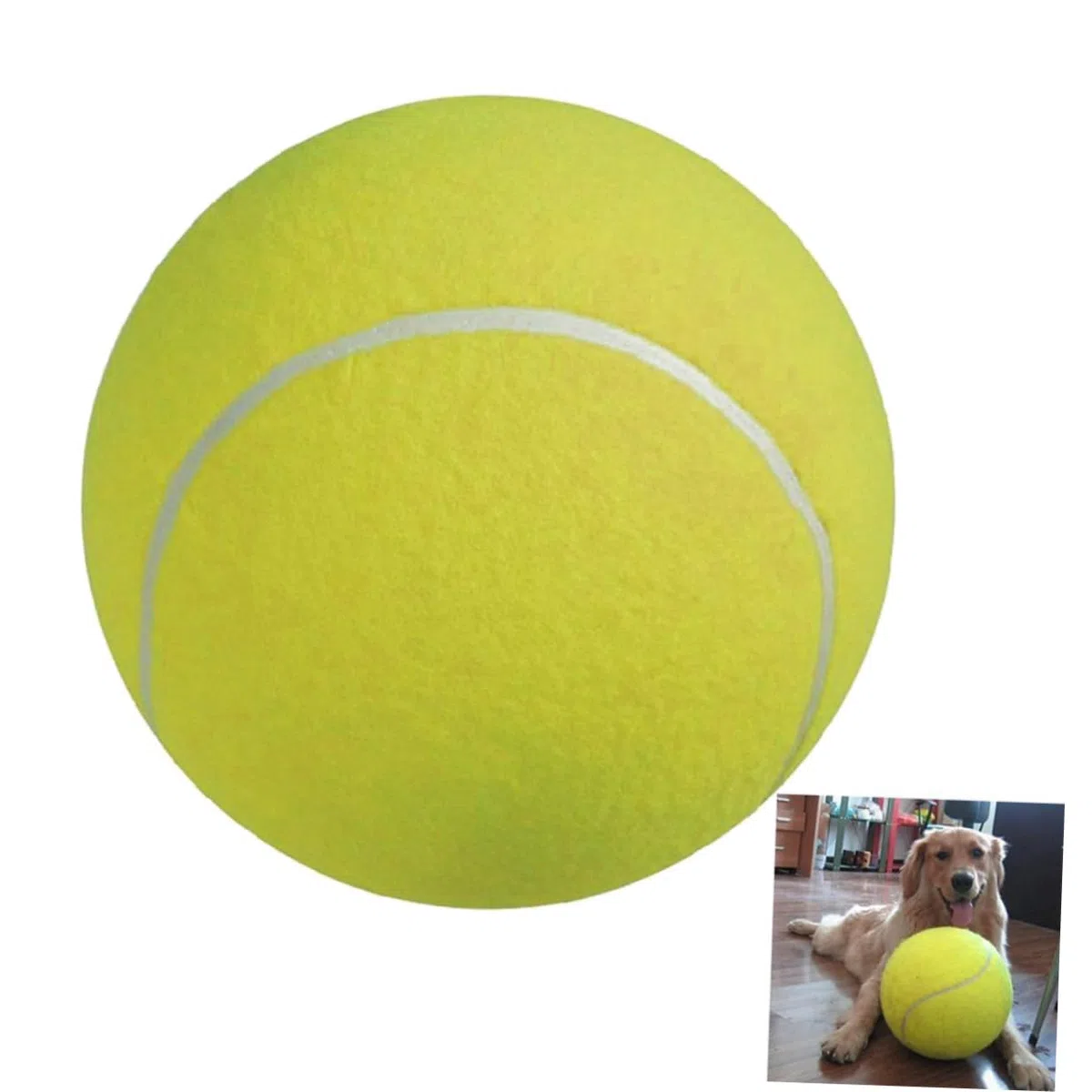 VICASKY Palla da Tennis Gigante 9.5 Pollici 24cm in Gomma e Fibra Chimica con Ago per Gas, Morbida e Flessibile per Cuccioli e Ragazzo Ragazza