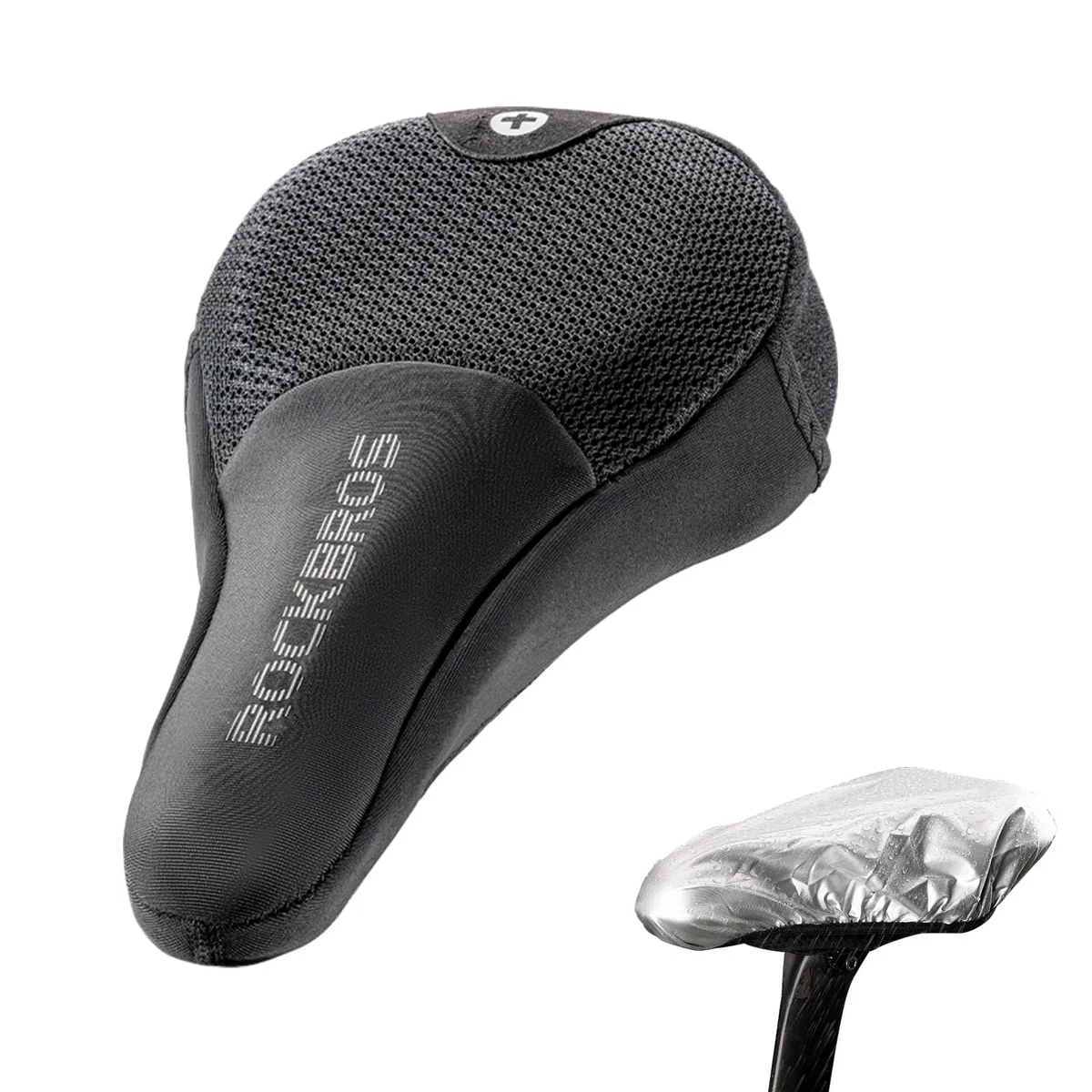 ROCKBROS Copri Sella Bici, Coprisella Gonfiabile, Sellino Bici in Gel Morbido, con Copertura Impermeabile, Unisex per MTB, Bici da Strada e Gravel