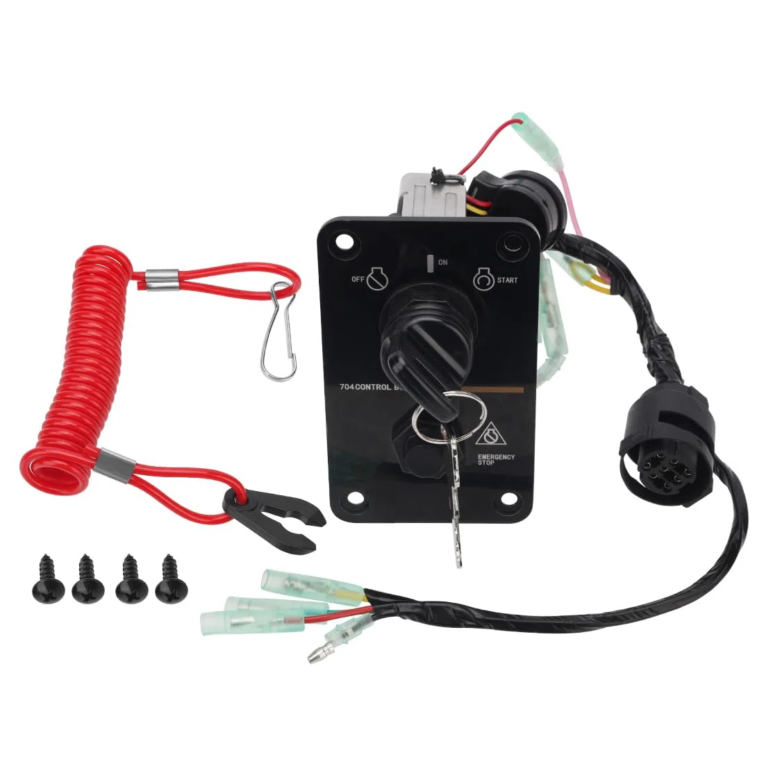 Pannello accensione principale con chiave per fuoribordo Yamaha 2T/4T con cablaggio 10 pin