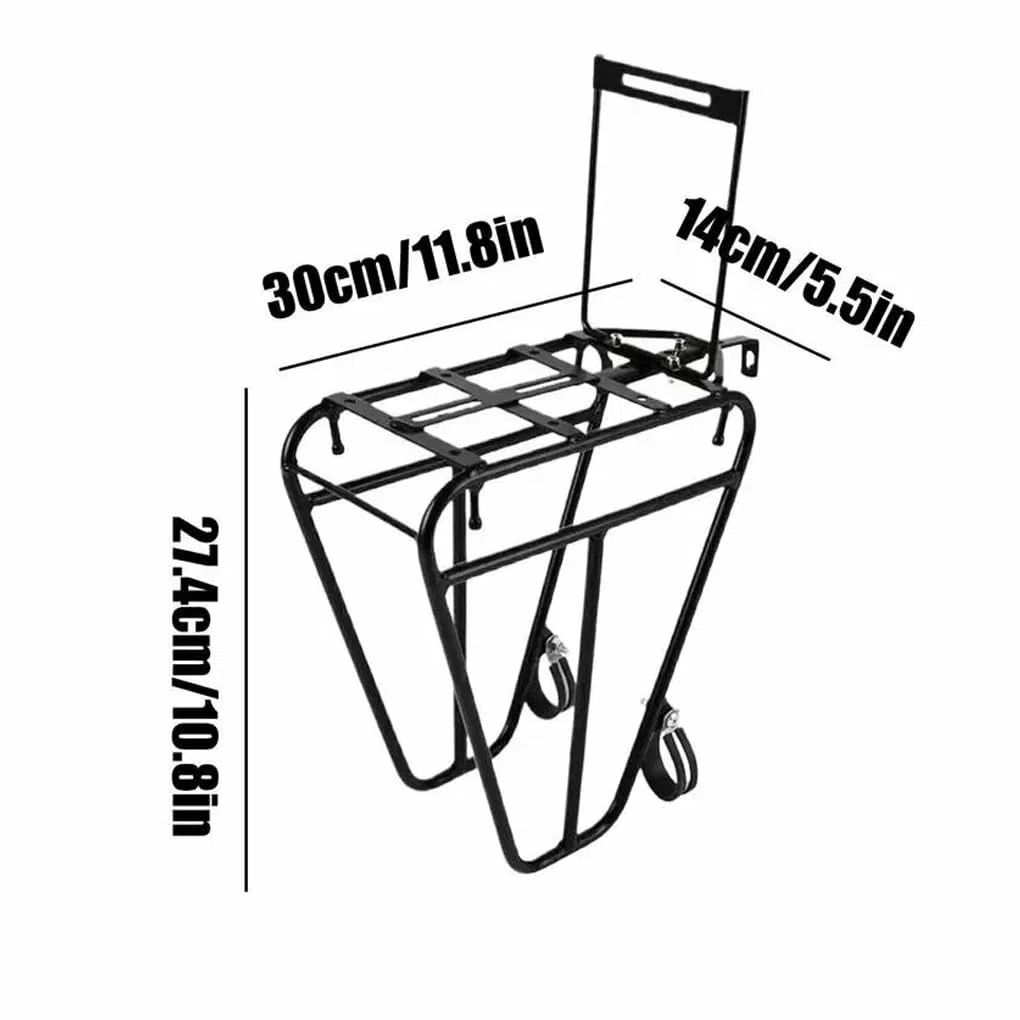 Portapacchi anteriore, portapacchi, acciaio per bicicletta robusto, facile da usare, adatto per bici elettriche,