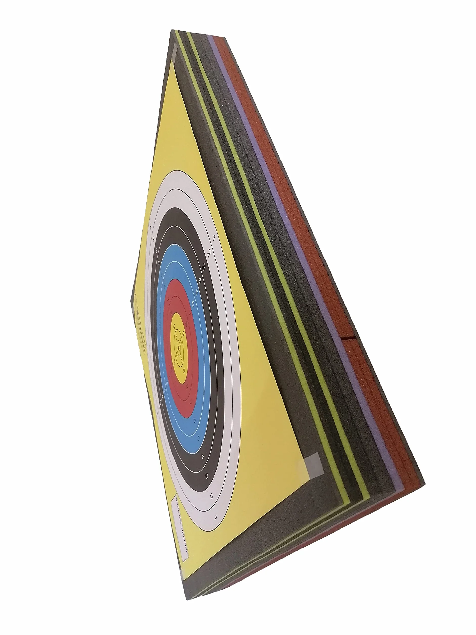 Target Bersaglio Battifreccia Batti Freccia in Schiuma 60x60x7,5cm Nero Tiro con l’Arco e n. 5 Bersagli Target Grande in Carta con Nome Tiratore