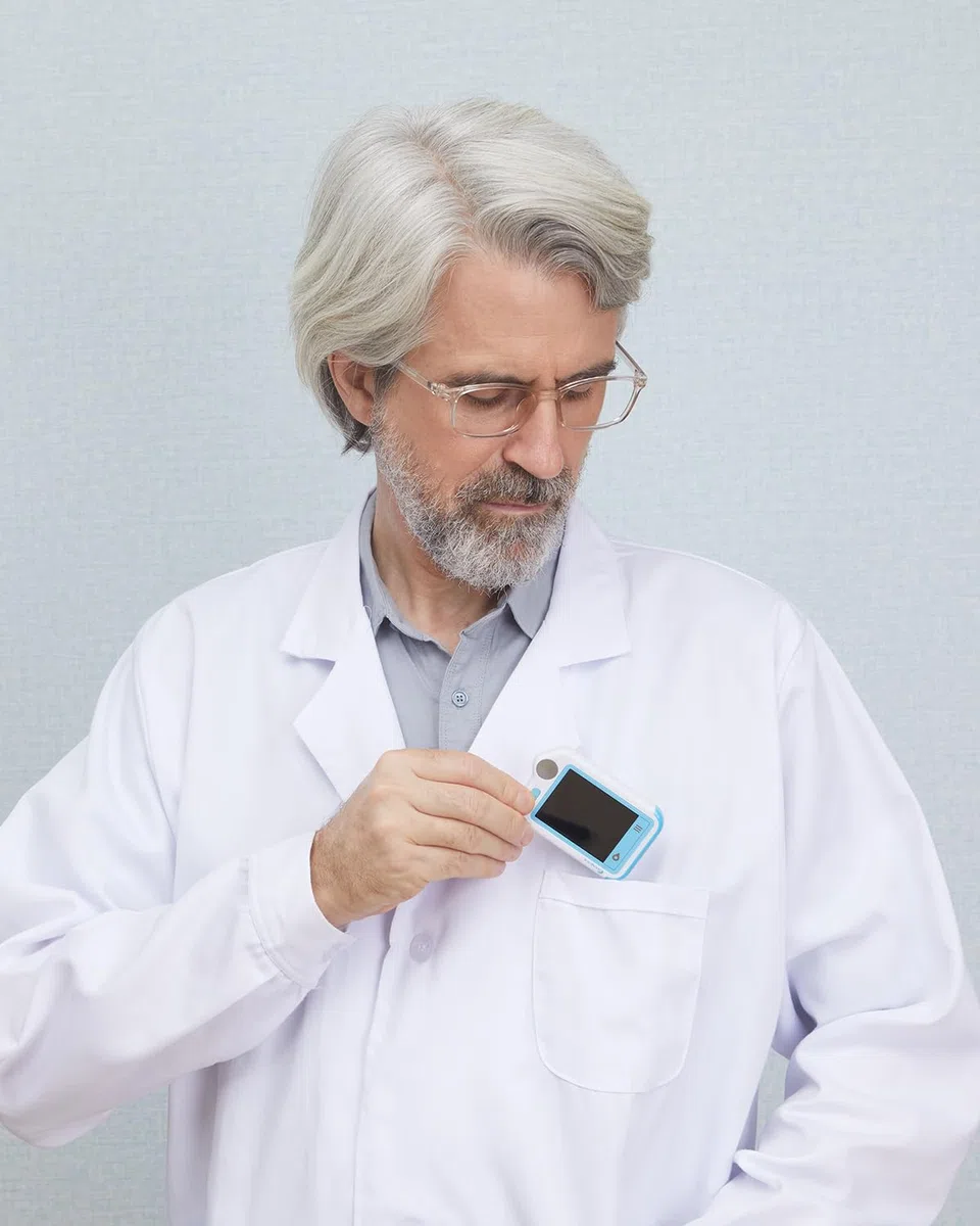 Home Heart Health Monitor, cardiofrequenzimetro portatile con elettrodi, macchina stand-alone compatibile con smartphone e PC