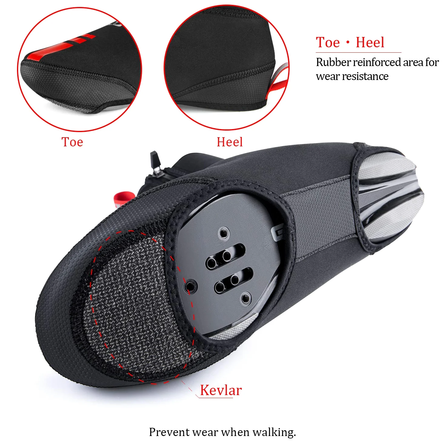 CXWXC Copriscarpe da Ciclismo in Neoprene, Impermeabili, Invernali, Termici, Caldi, per Uomo e Donna, Stivaletti da Mountain Bike