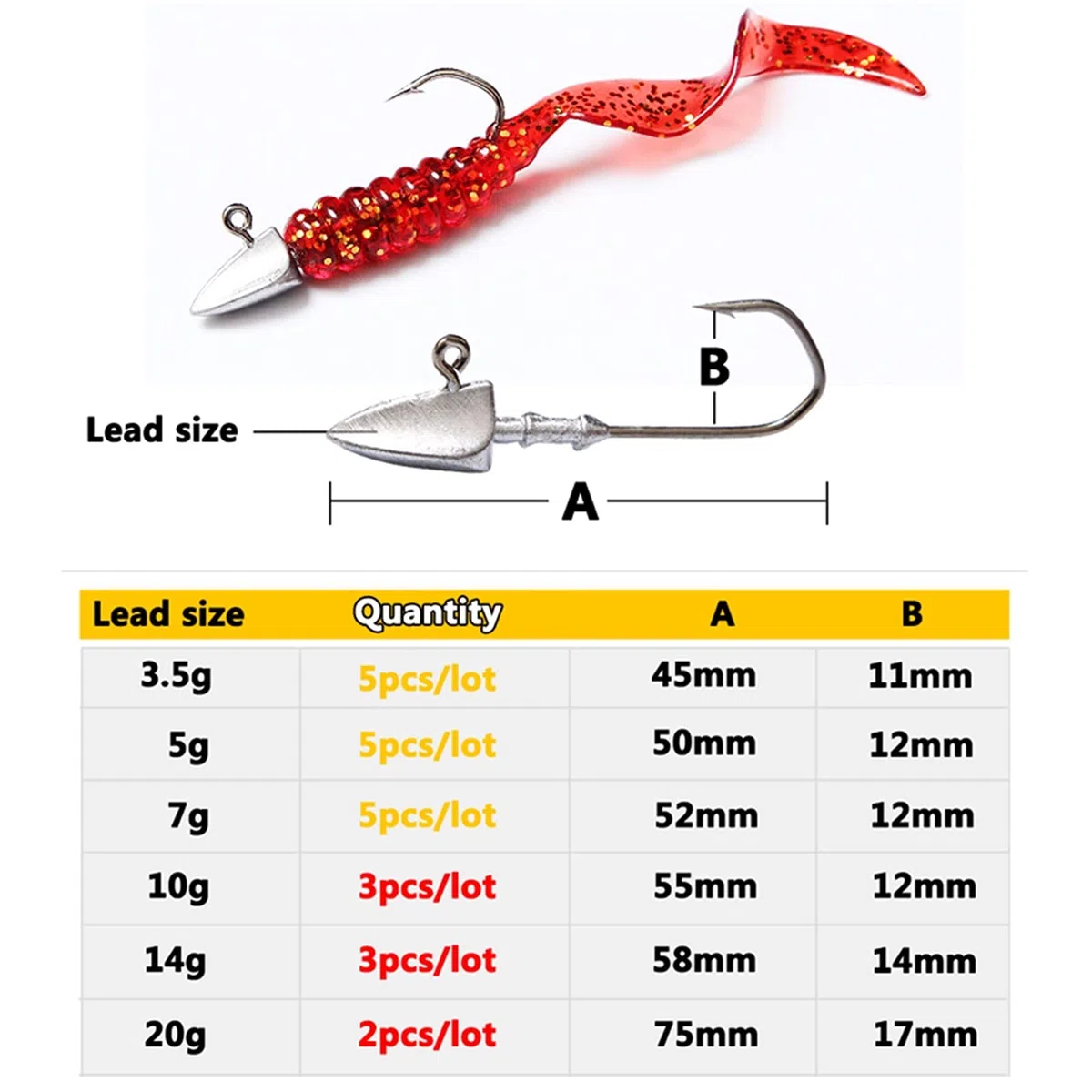 Amo da pesca 20 pezzi in acciaio ad alta carbonio in acciaio marino barca pesca triangolo testa ganci da pesca jig gancio gancio gancio barretta specifiche 3.5G / 5G / 7G / 10G / 14G / 20G / 20G Ami d