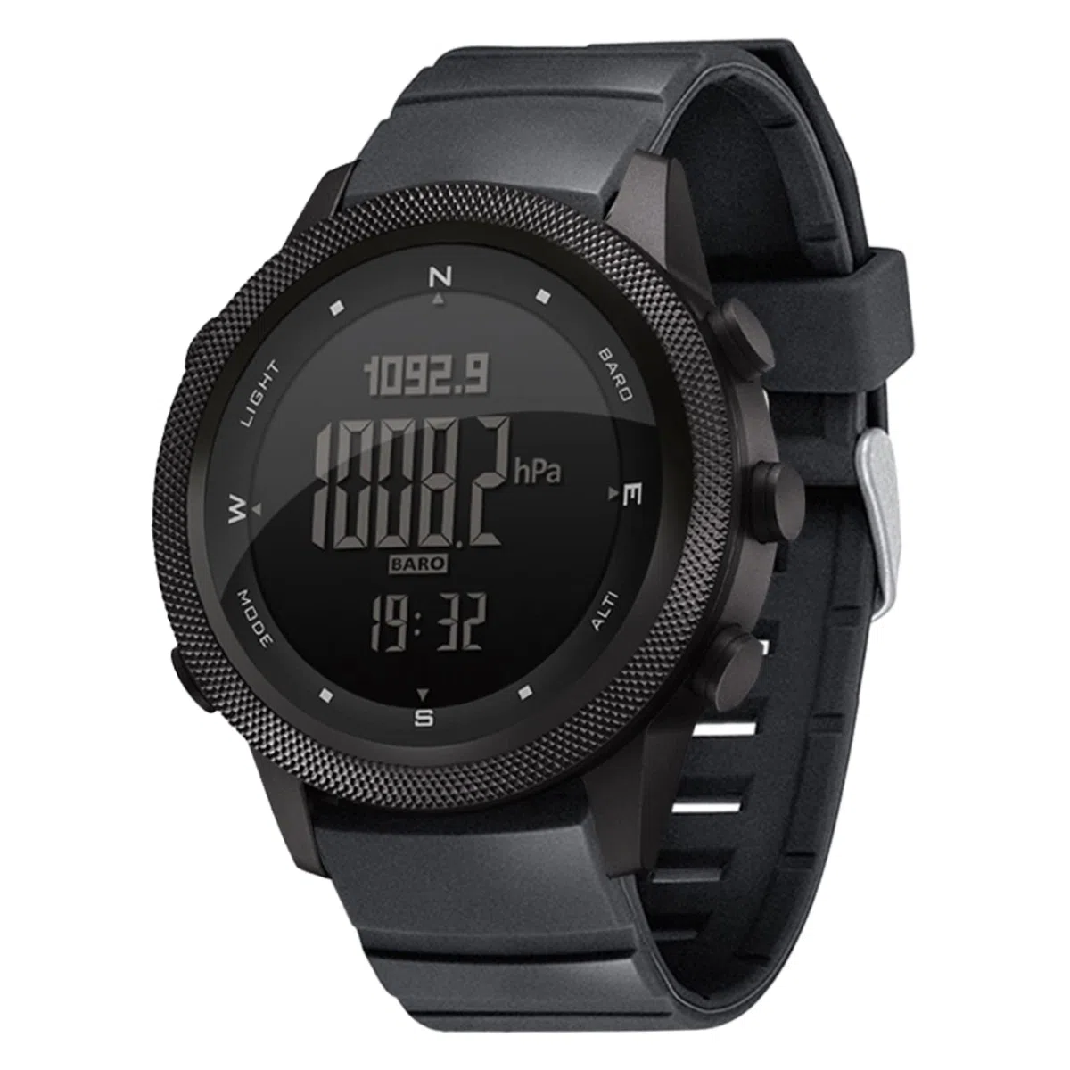 CakCity Orologio tattico da uomo, per escursionismo, unisex, digitale, sportivo, con bussola, contapassi, altimetro, 5 atm, Digitale