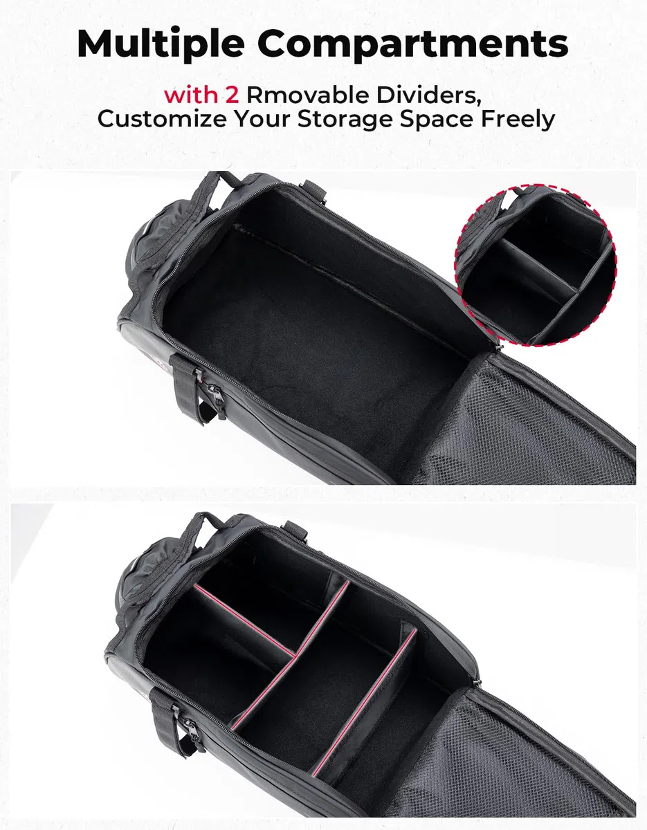 KEMIMOTO Borsa Bici Posteriore 3 in 1, 15L Borsa per Bicicletta Posteriori Impermeabile con Copertura Anti-Pioggia, Borse per Bici con Tracolla e Maniglia per Strada Bike Mountain Bike