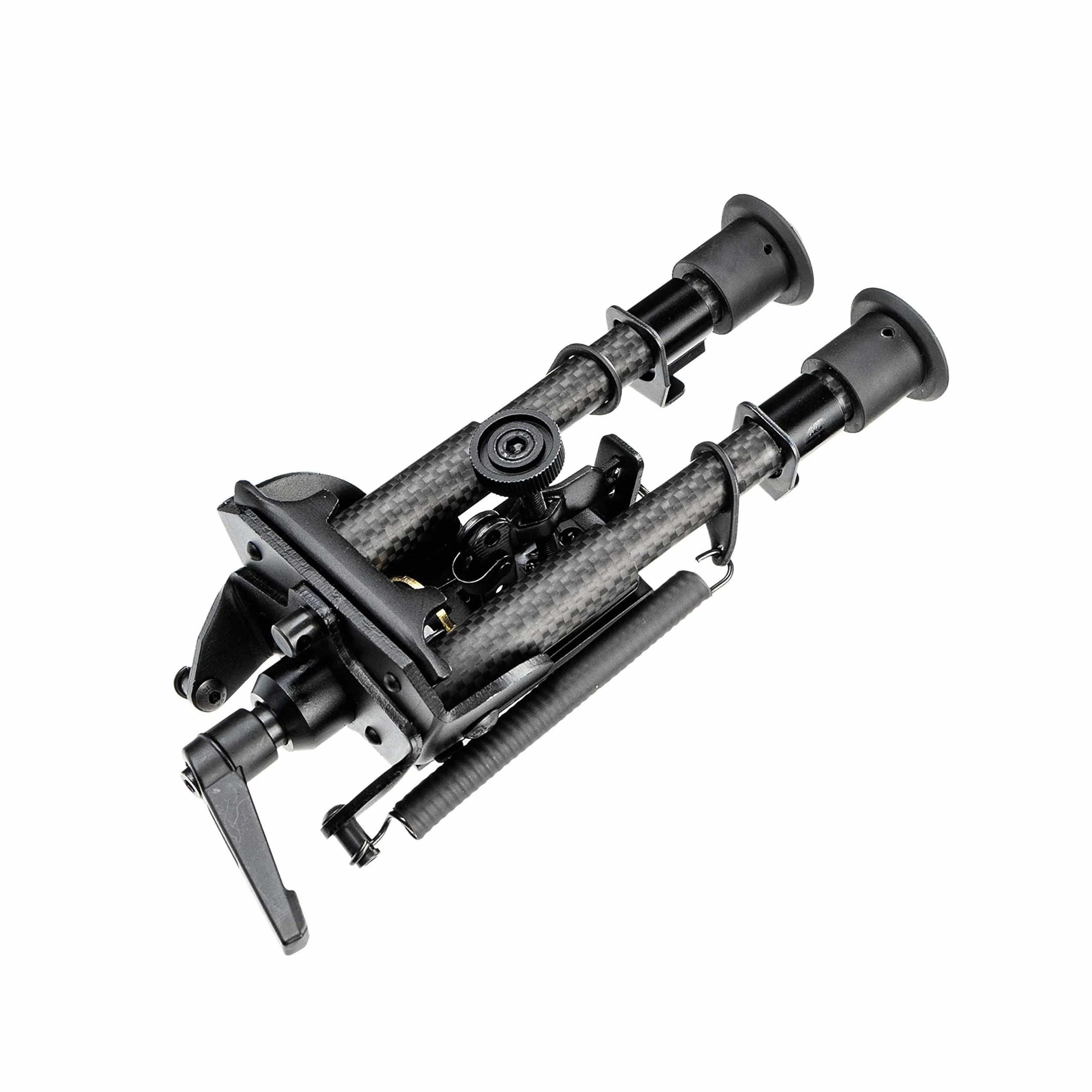 15-23cm Bipiede in fibra di carbonio Base Basculante Bipiede da tiro con leva di blocco